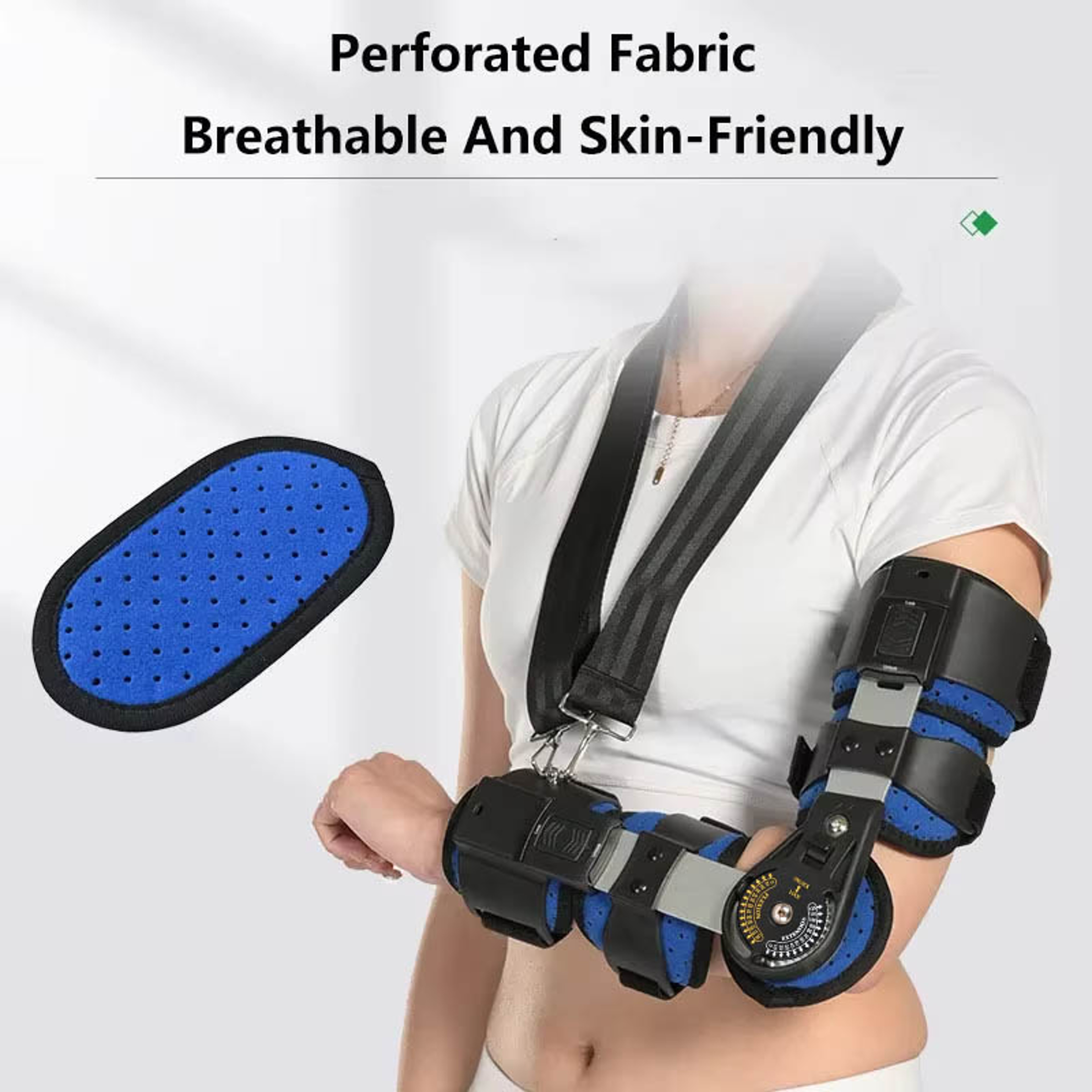 Hinged ROM Elbow Brace Adjustable Post Op Elbow Support for Injury Recovery – view 5