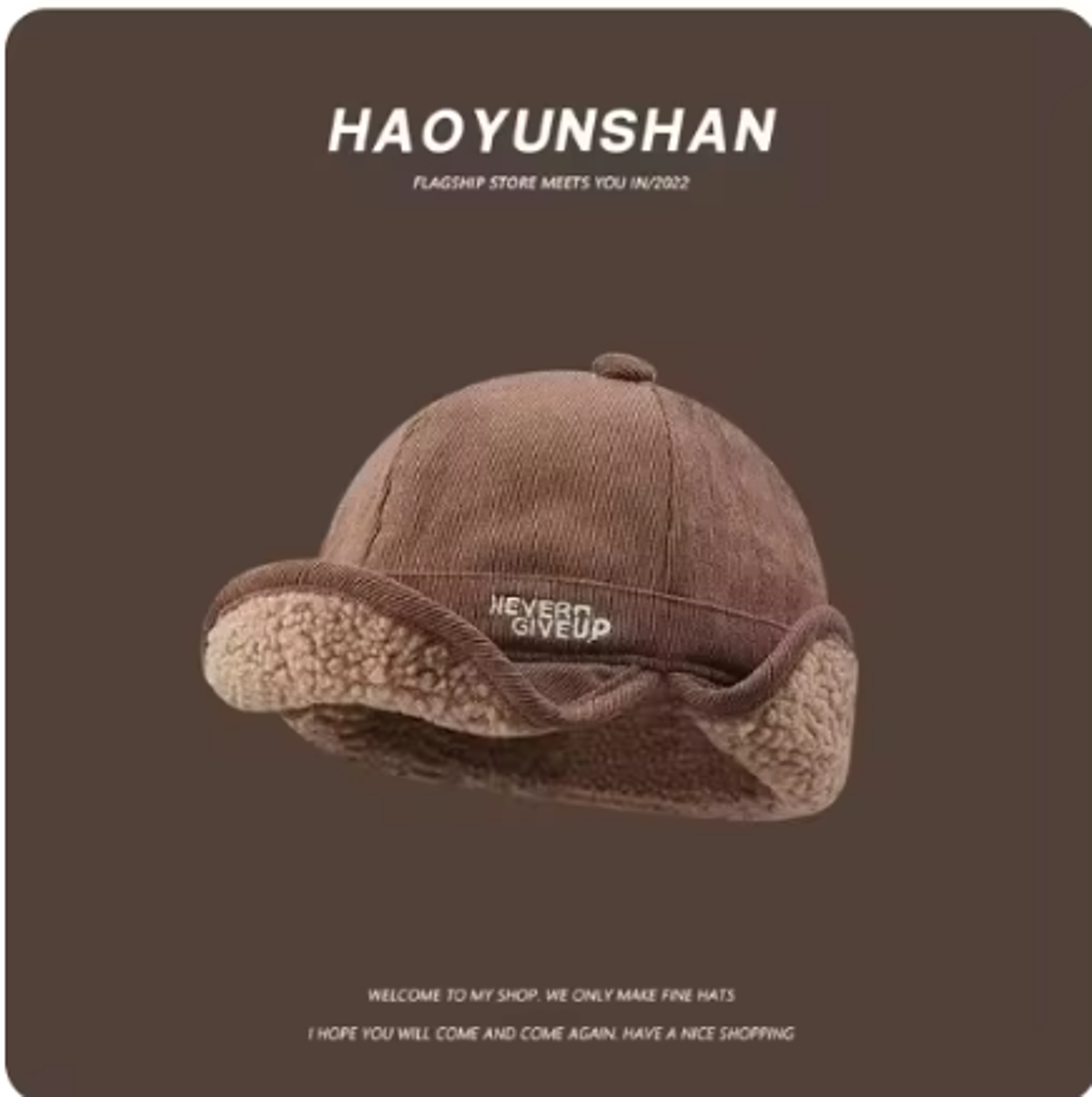 Lamb Fleece Winter Ear Flap Hat Warm Baseball Cap for Men and Women – view 9