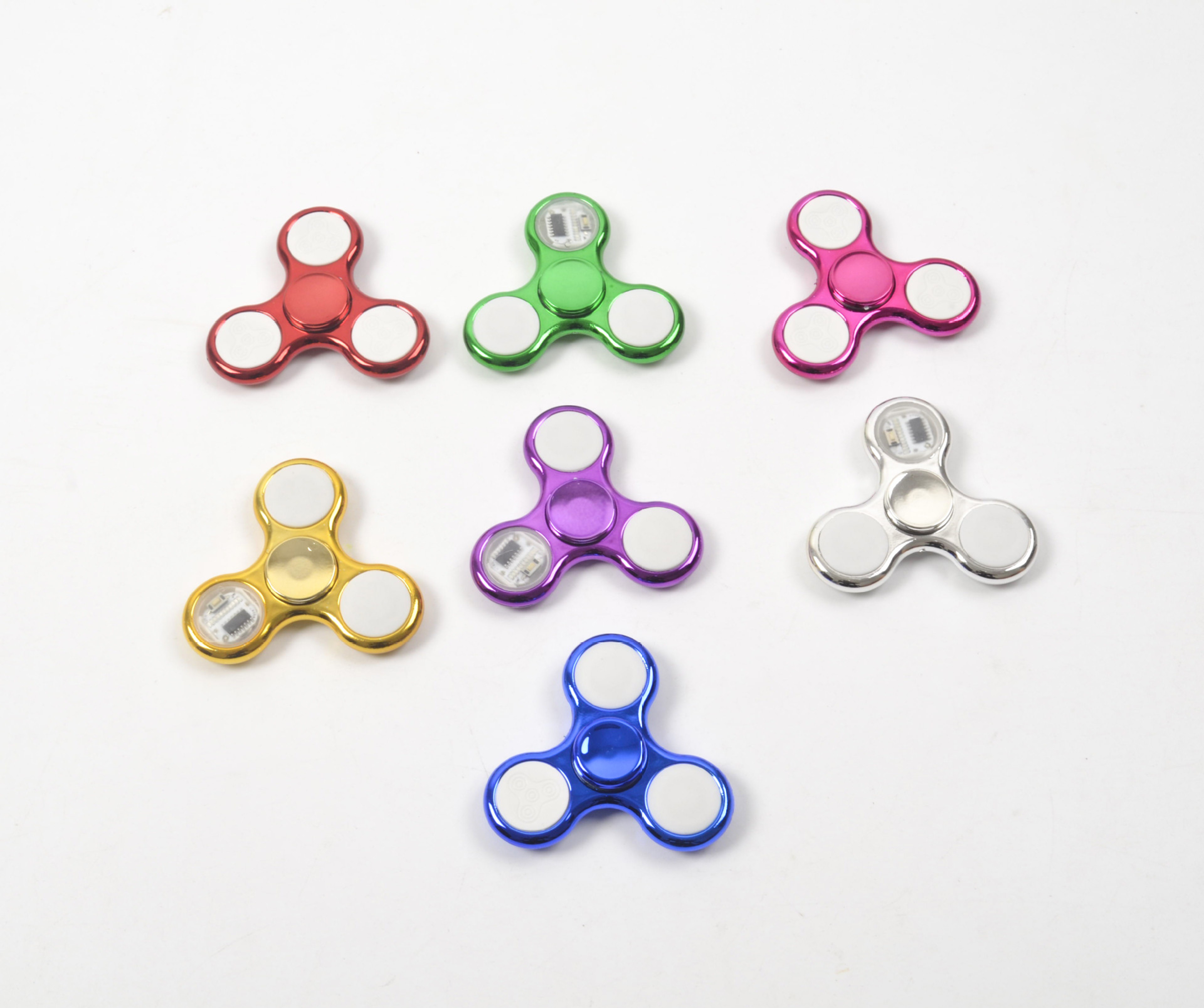 LED Light Fidget Spinner Glow In The Dark Stress Relief Hand Spinner Toy 4