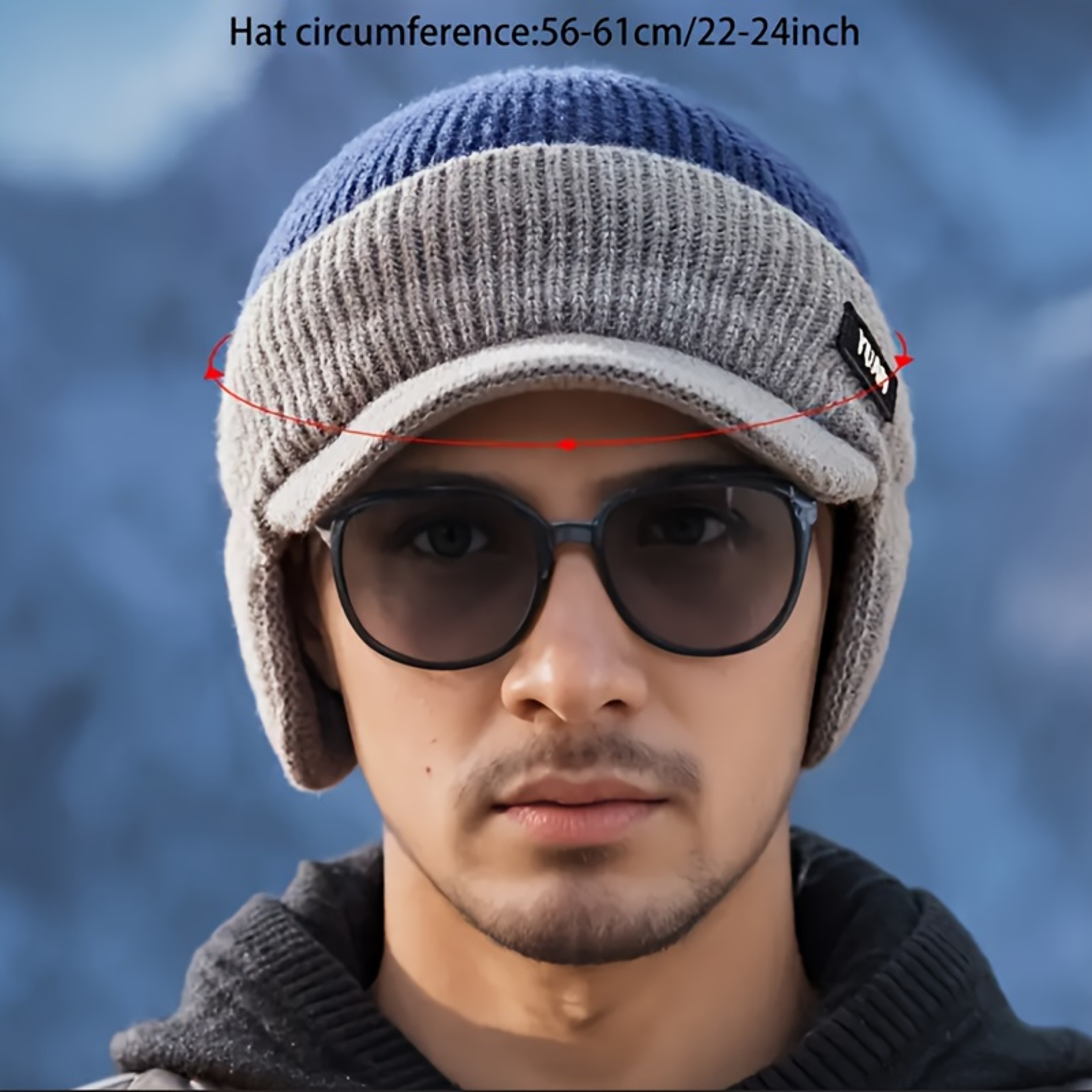 Winter Thermal Knitted Baseball Cap With Ear Protection Windproof Outdoor Hat – view 4