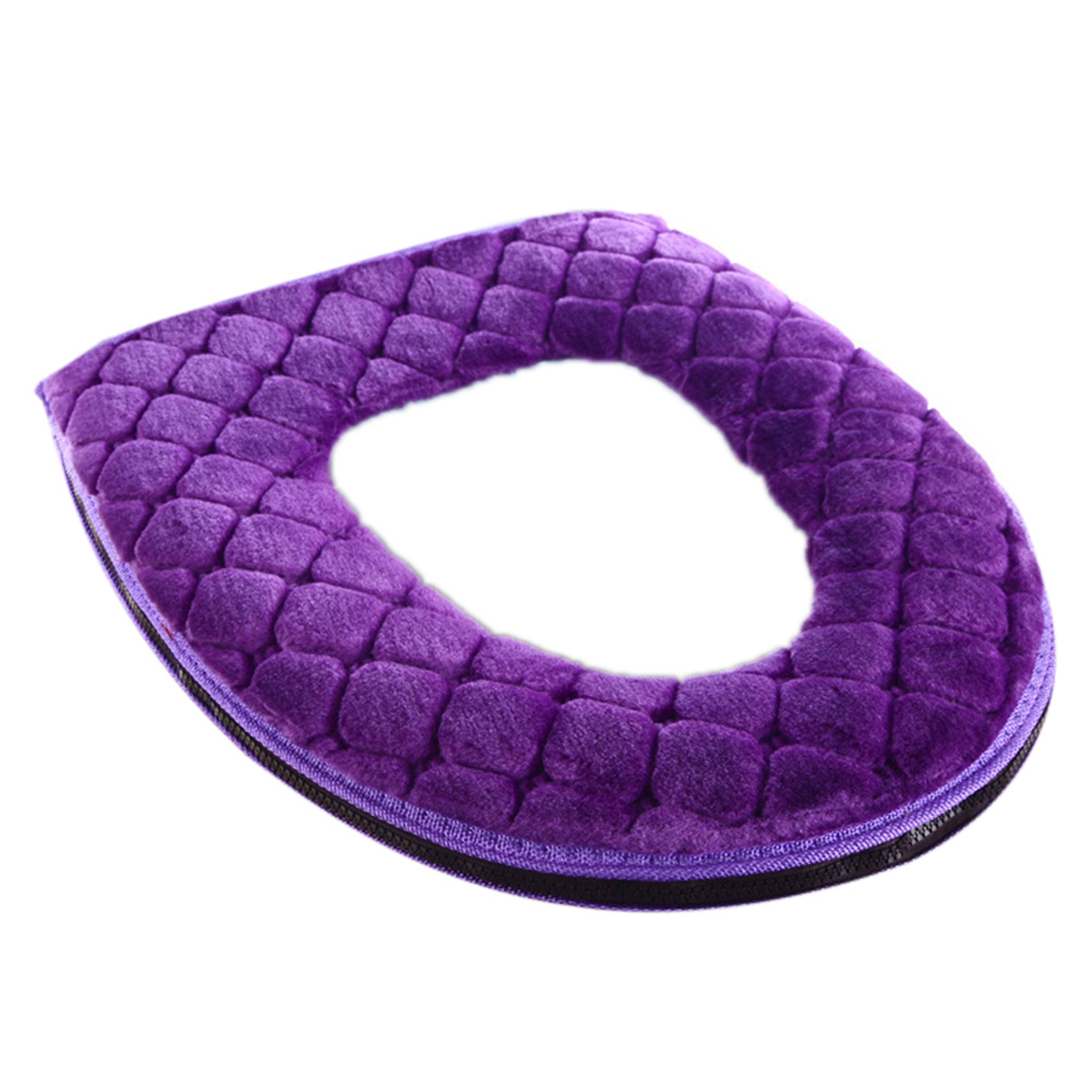 Soft Plush Toilet Seat Cover Washable Winter Toilet Seat Warmer Cushion – view 10