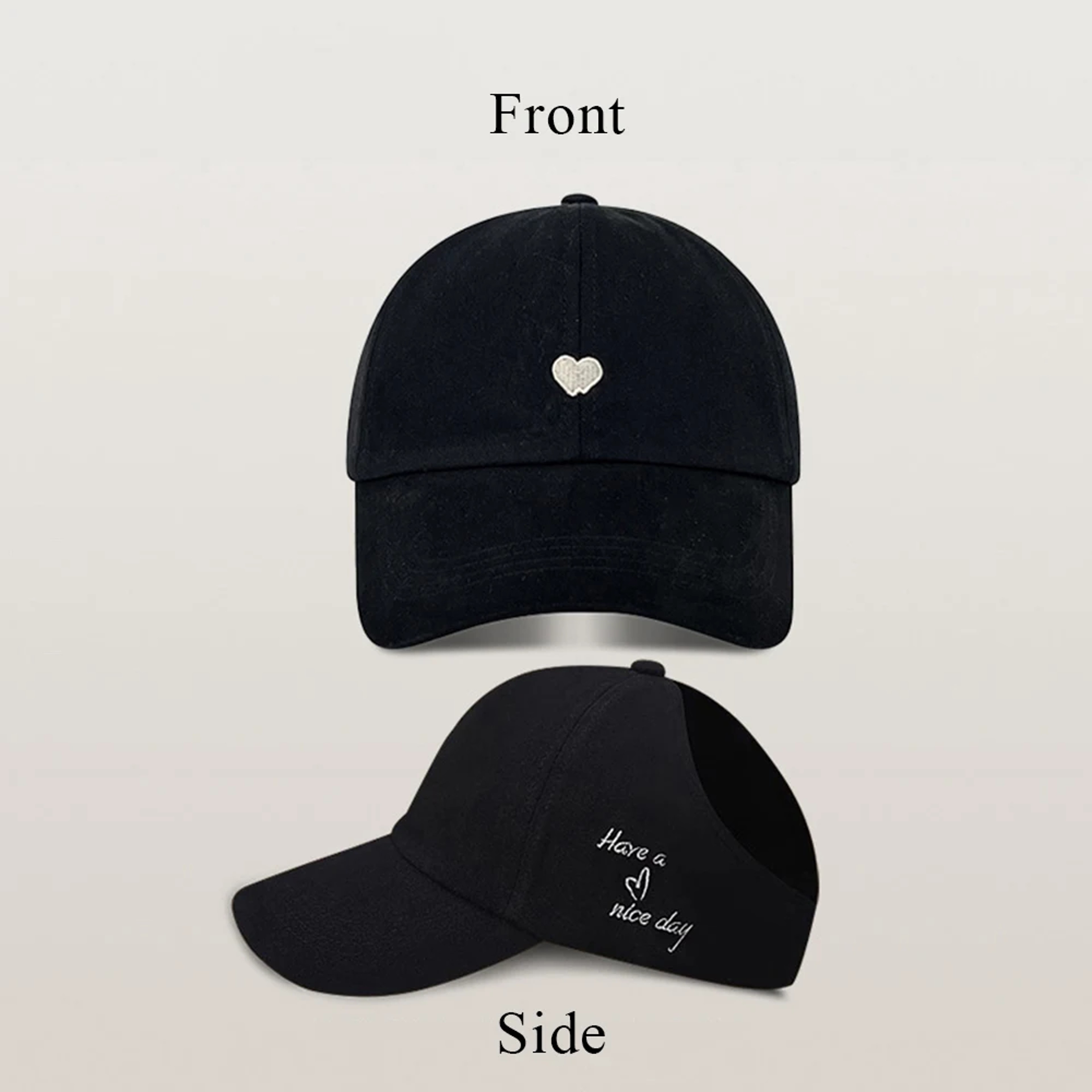 Kids Heart Design Baseball Cap Summer Sun Hat Open Top Peaked Cap 10