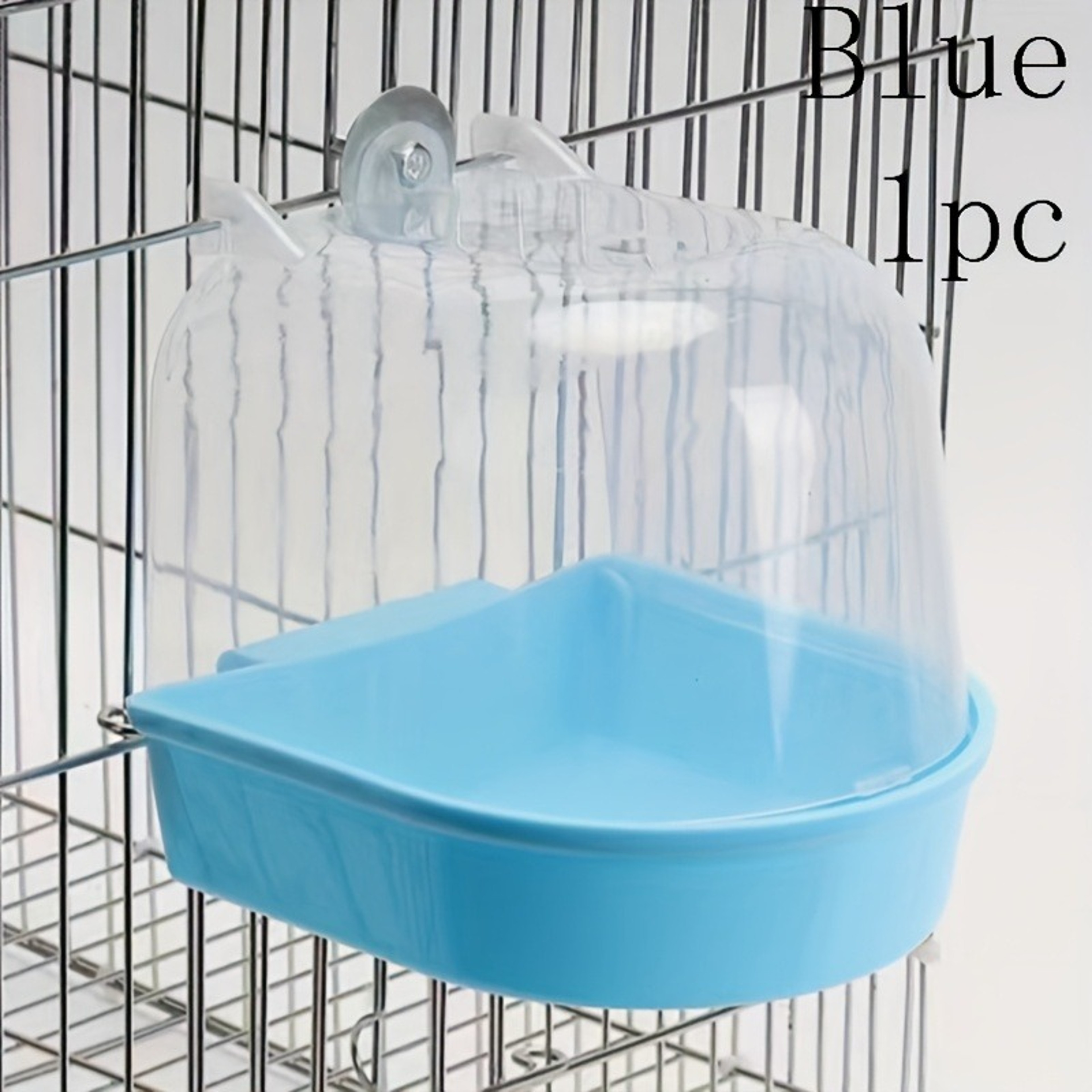 Transparent Bird Bath Tub Splash Proof Parrot Bath for Lovebirds Conures and Small Birds – view 10