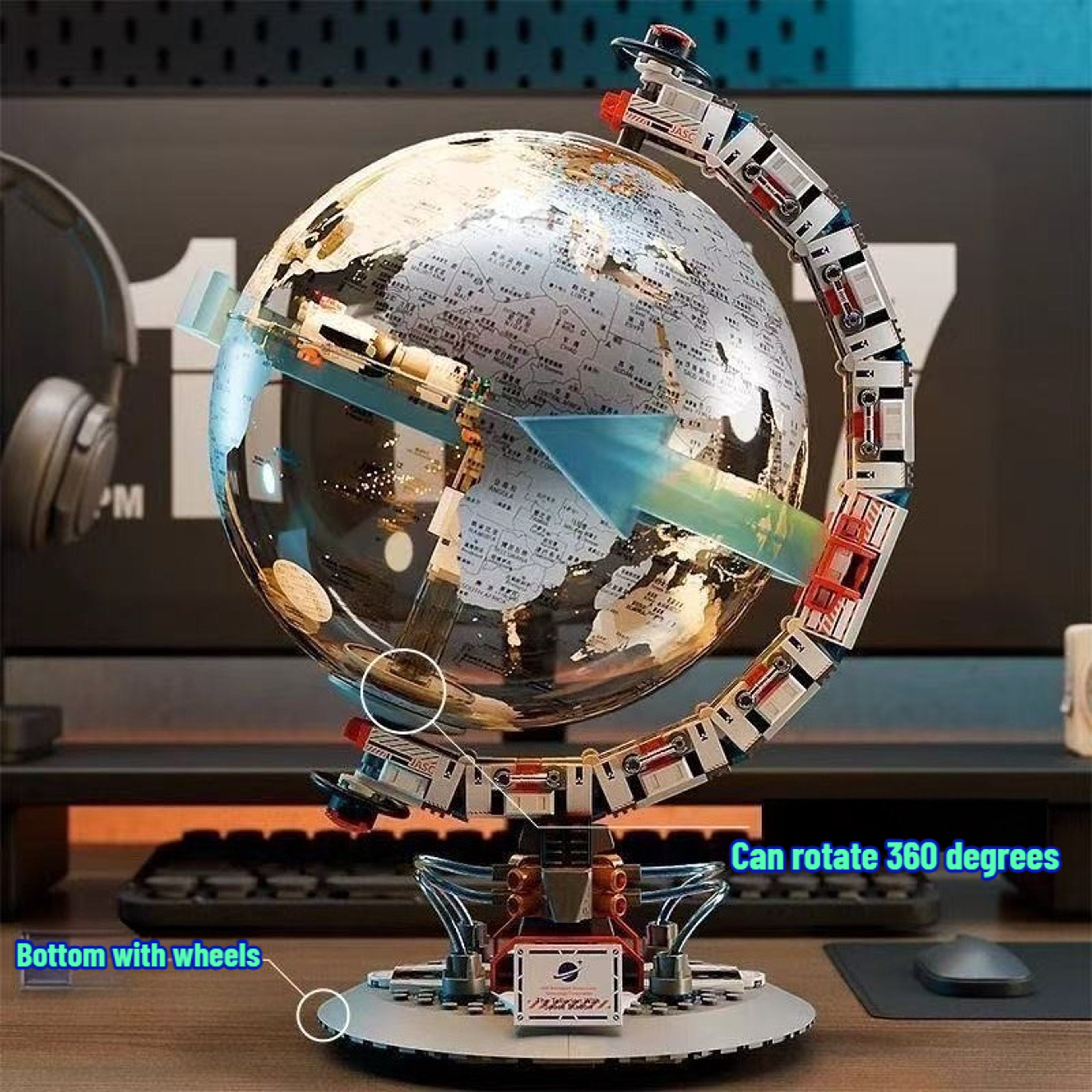 Space Station Building Blocks Transparent Globe STEM Construction Toy for Kids – view 5