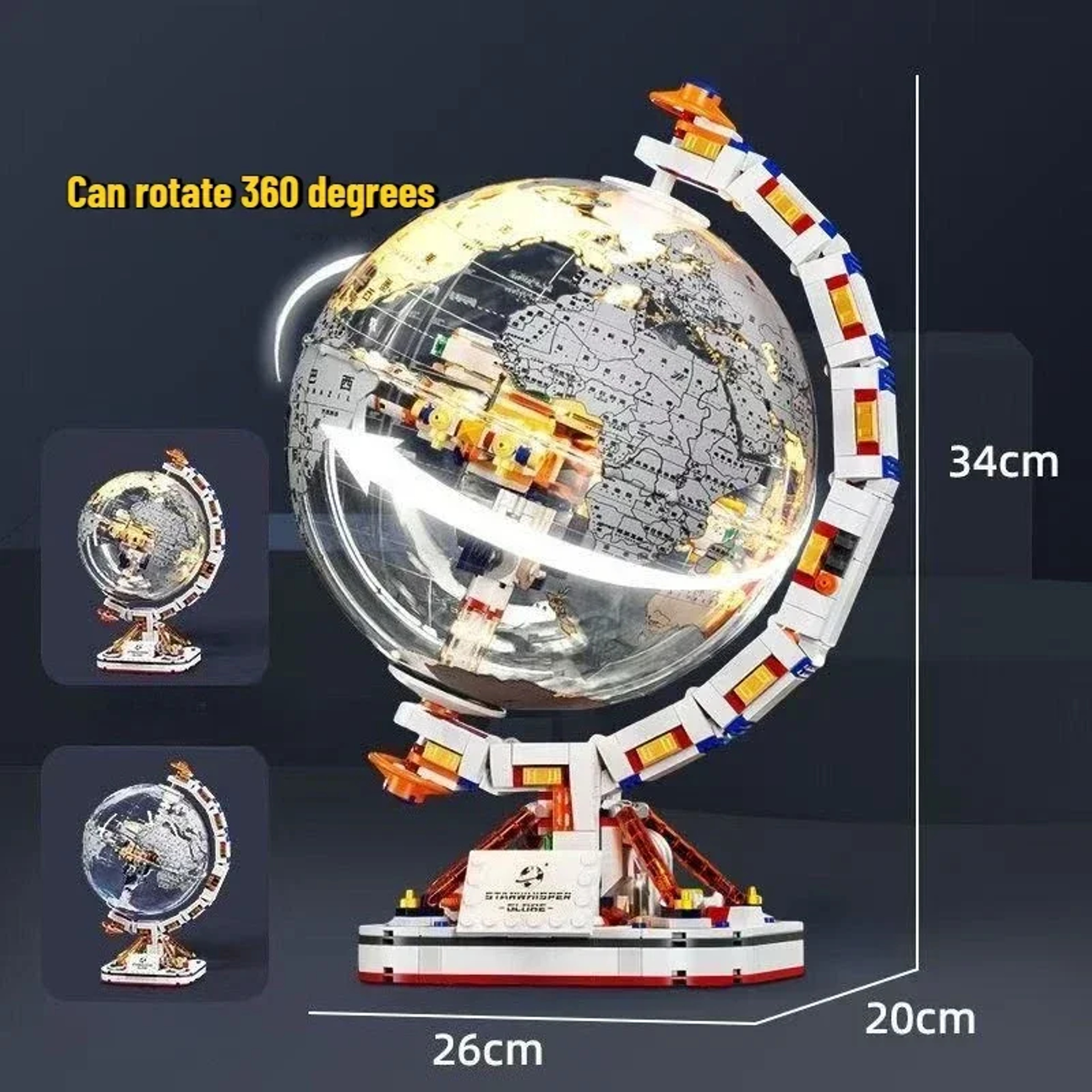 Space Station Building Blocks Transparent Globe STEM Construction Toy for Kids – view 6