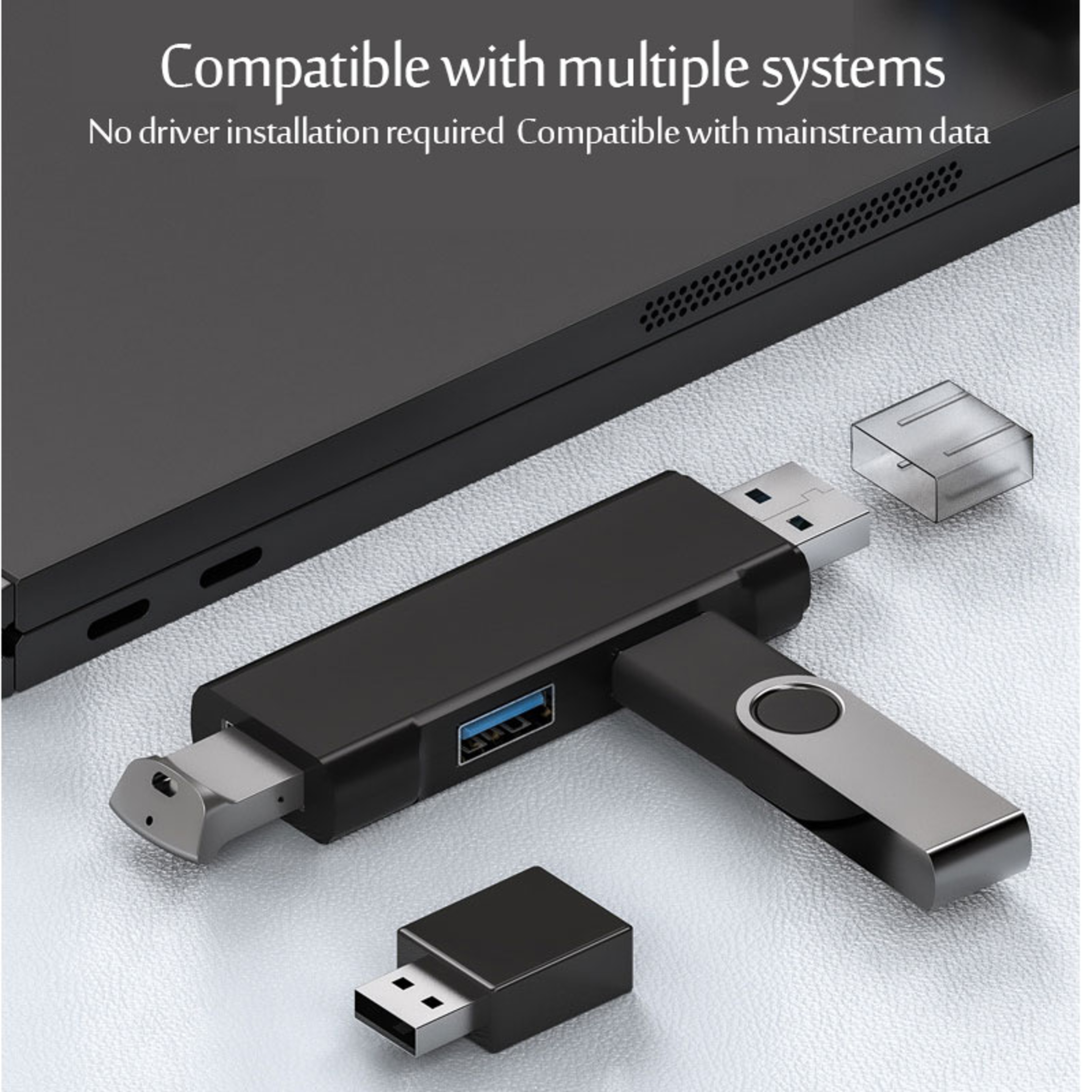 USB Hub Three Port USB Splitter Multi USB Adapter For PC And Laptop 4
