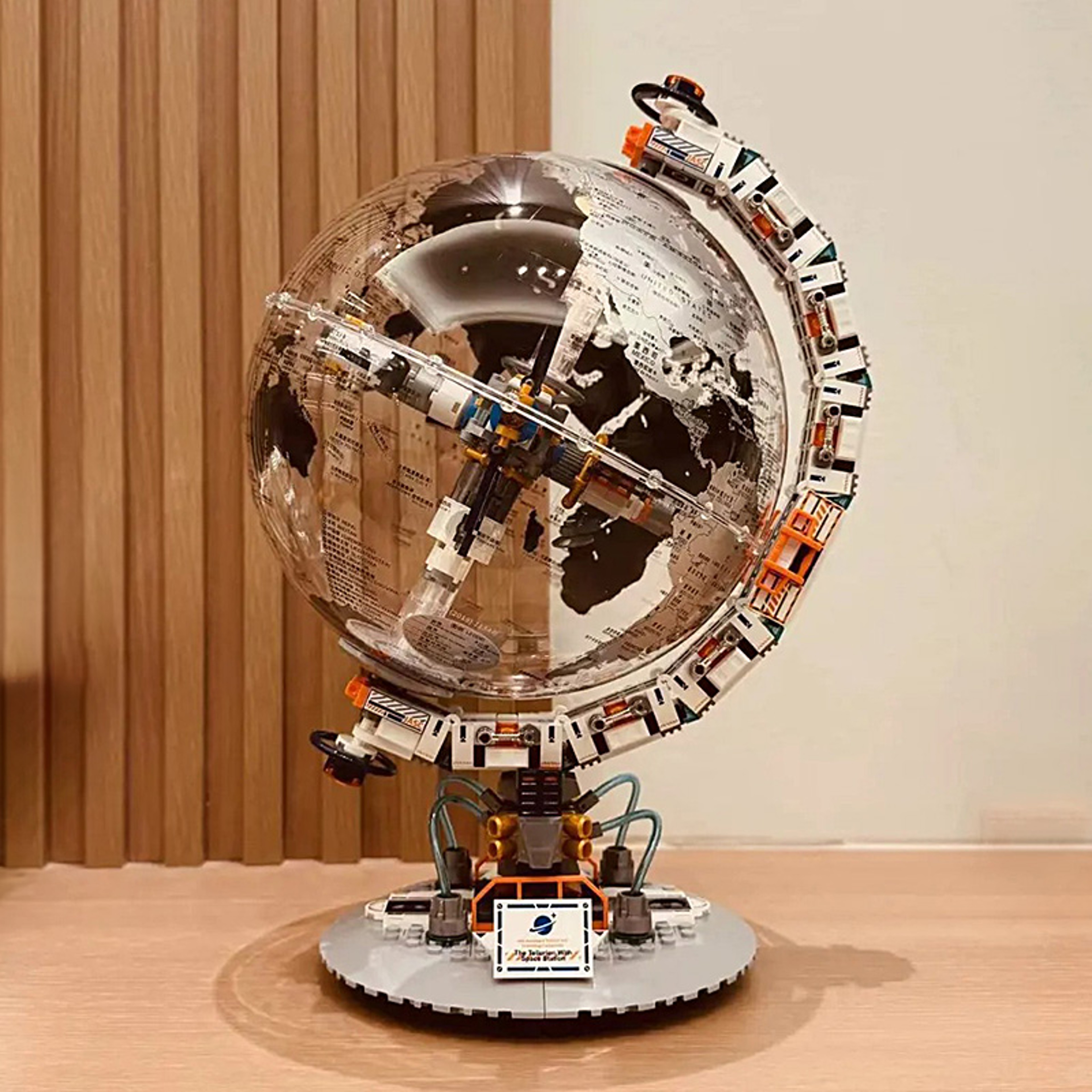 Transparent Globe Space Station Building Blocks STEM Construction Toy for Kids – view 2