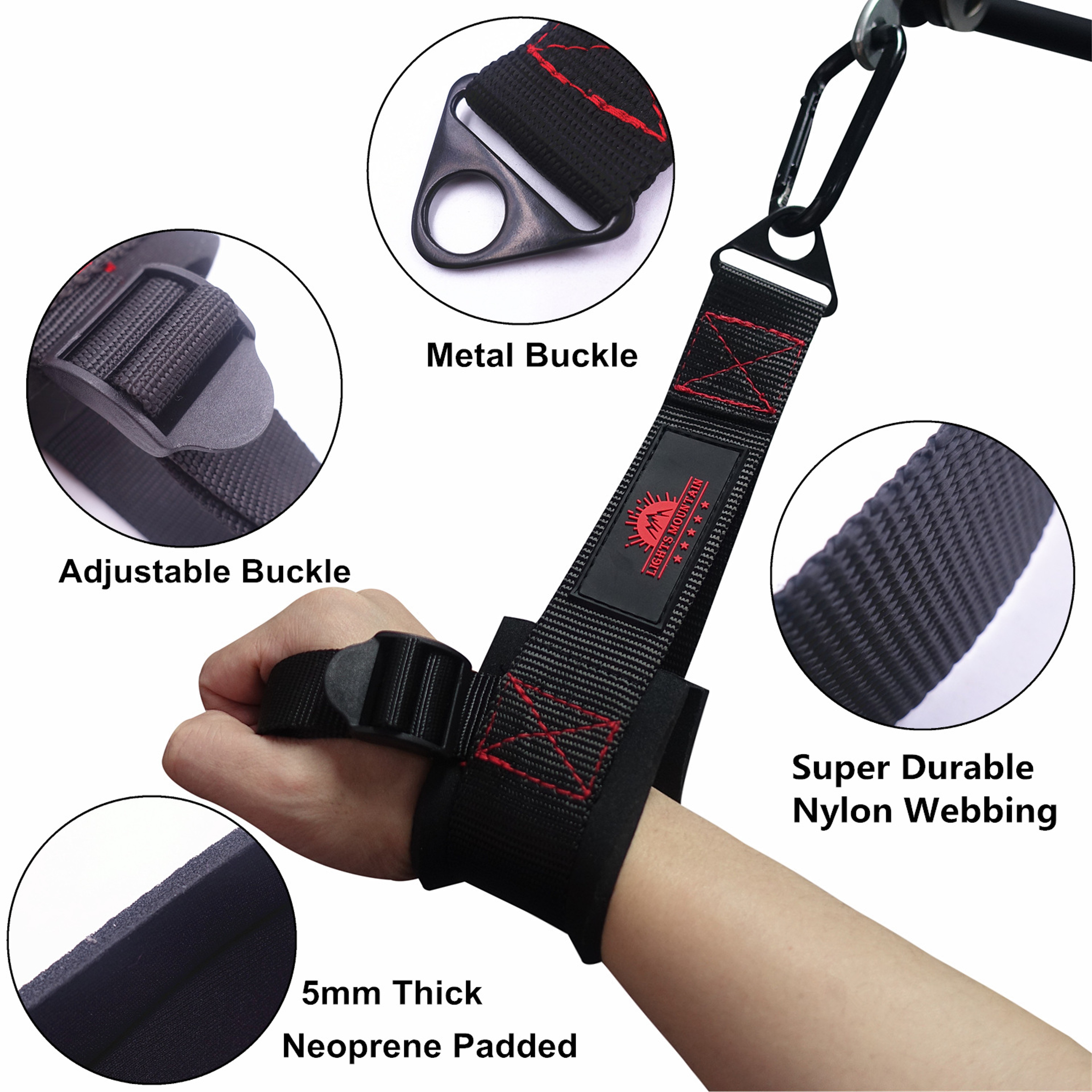 One Hand Wrist Strap Forearm Strengthener Cable Attachment for Arm Wrestling Training – view 3