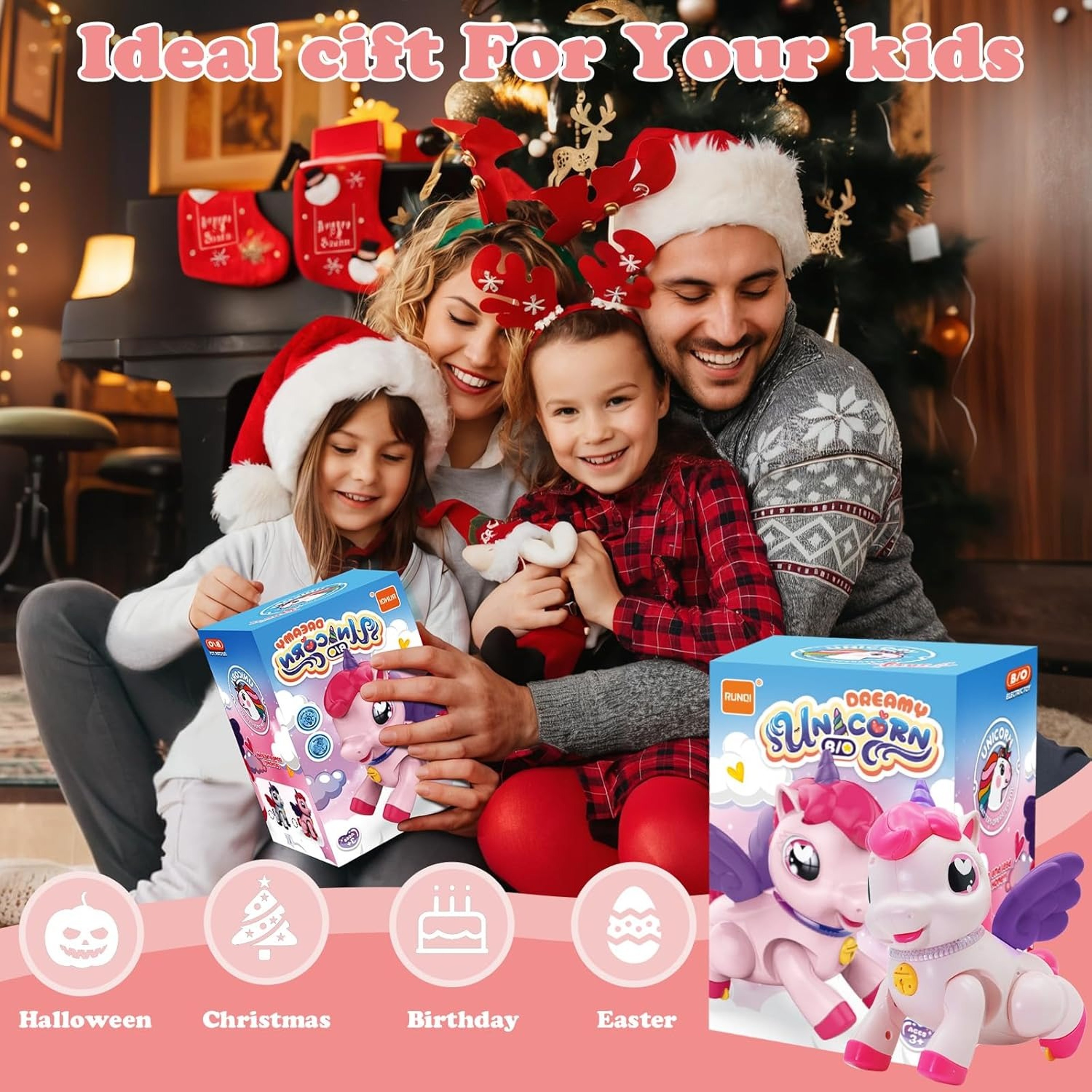 Light and Music Unicorn Pegasus Toy with Fantasy Wings for Kids – view 4