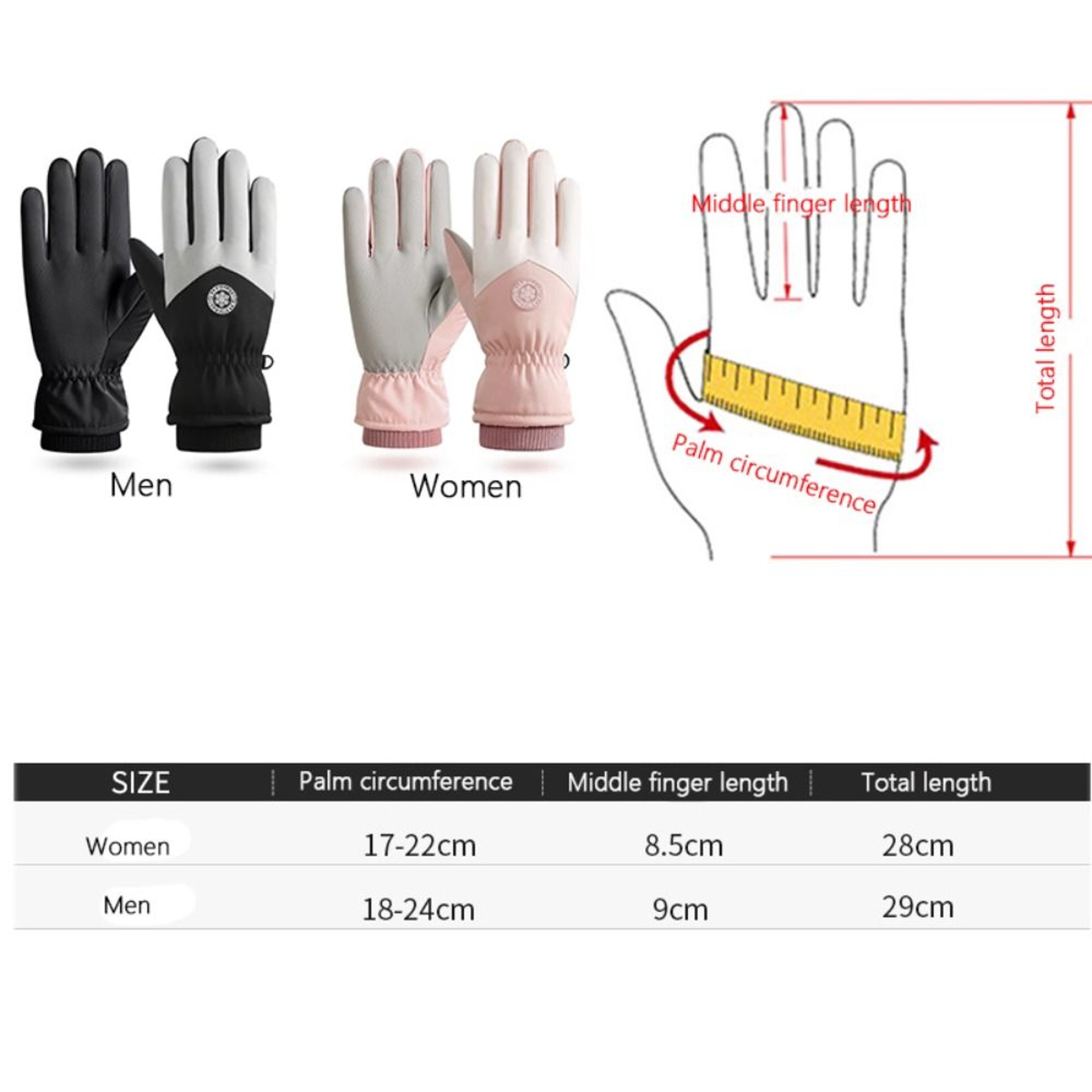 Thermal Waterproof Ski Glove with Touchscreen Grip and Adjustable Wrist – view 6