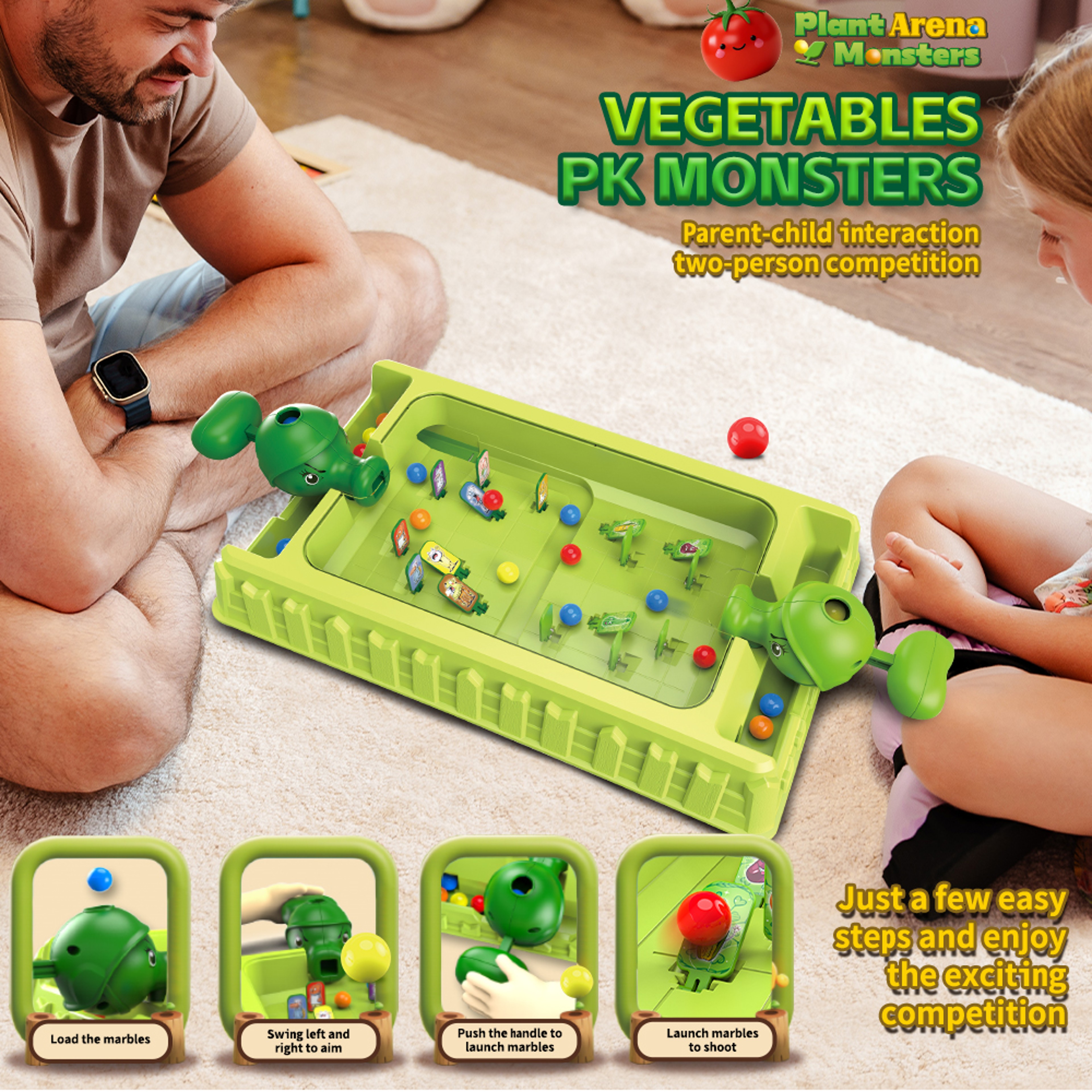 Kids Tabletop Pinball Game Two Player Educational Toy – view 2