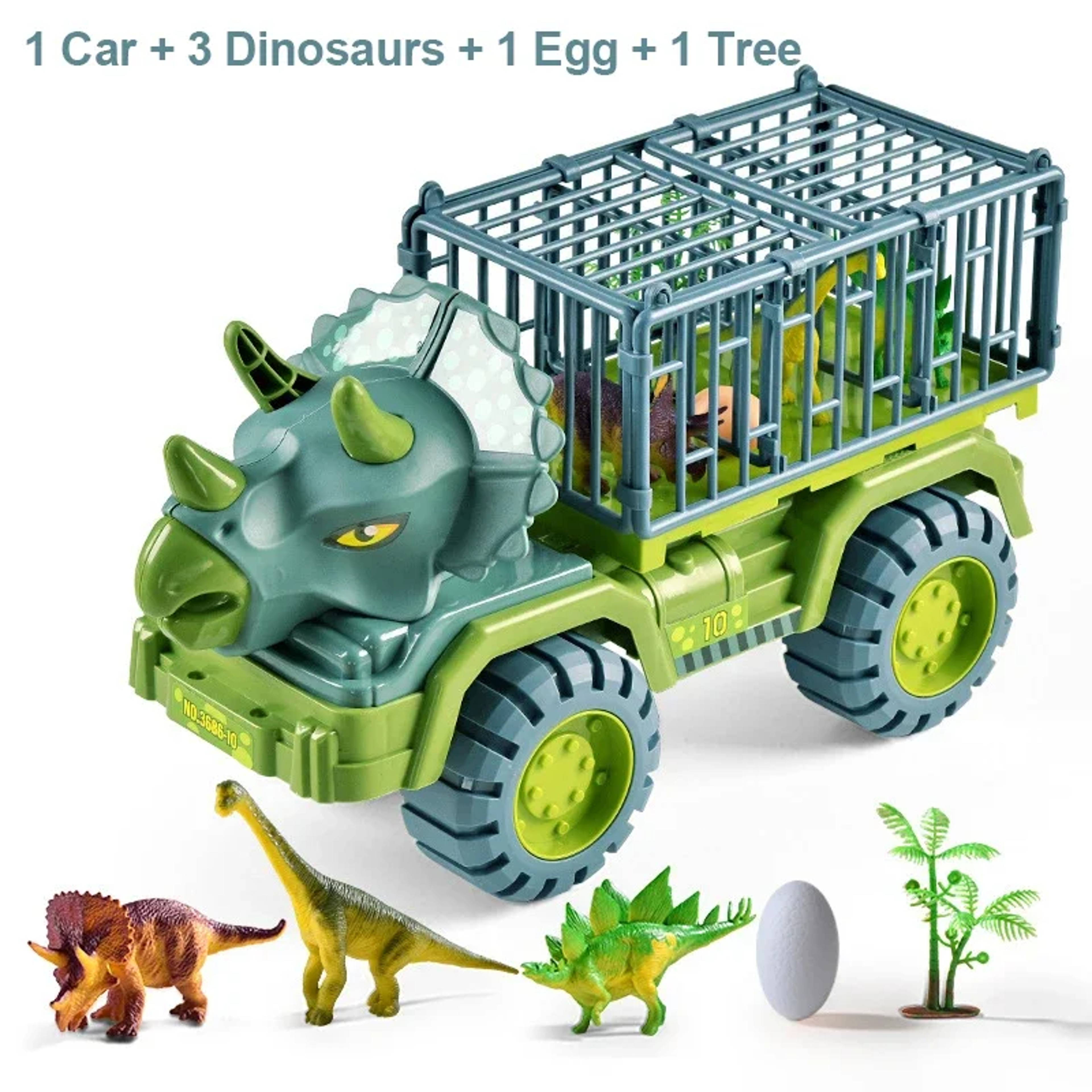 Dinosaur Transport Truck T Rex Car Carrier Toy For Kids 5