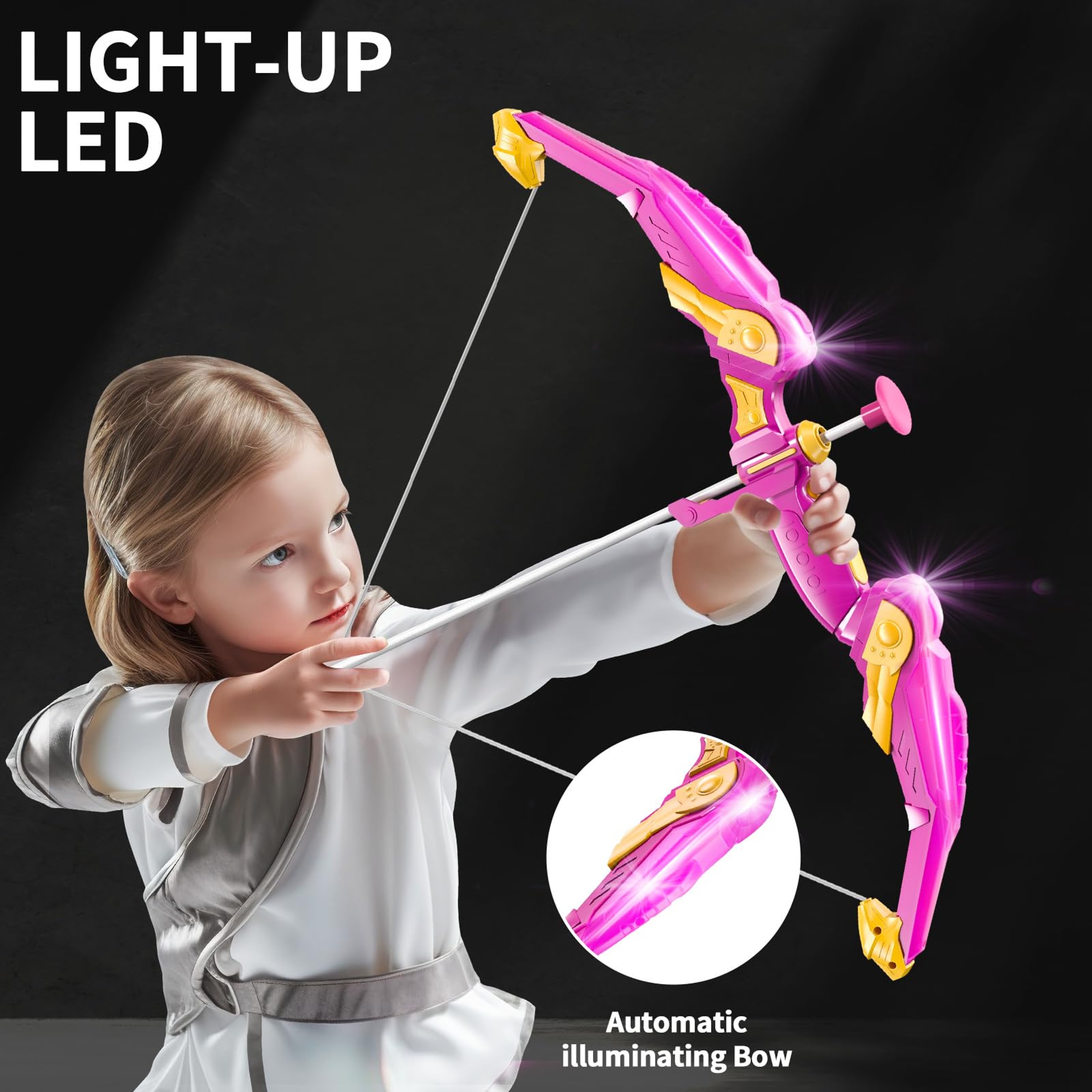 Kids Bow And Arrow Set Indoor Outdoor Archery Toy For Boys And Girls 5