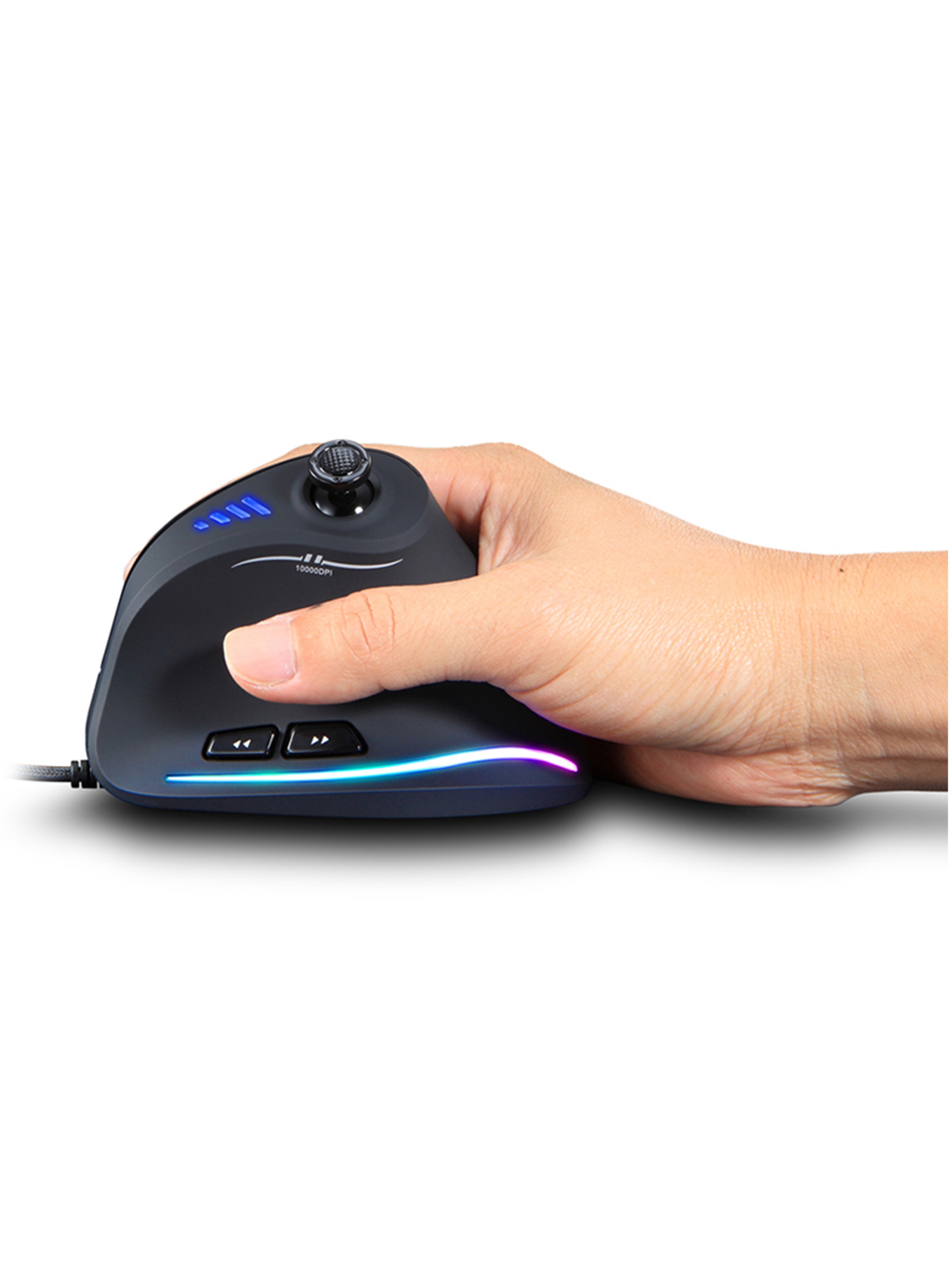 Ergonomic Vertical Gaming Mouse DPI RGB Programmable Mouse 3