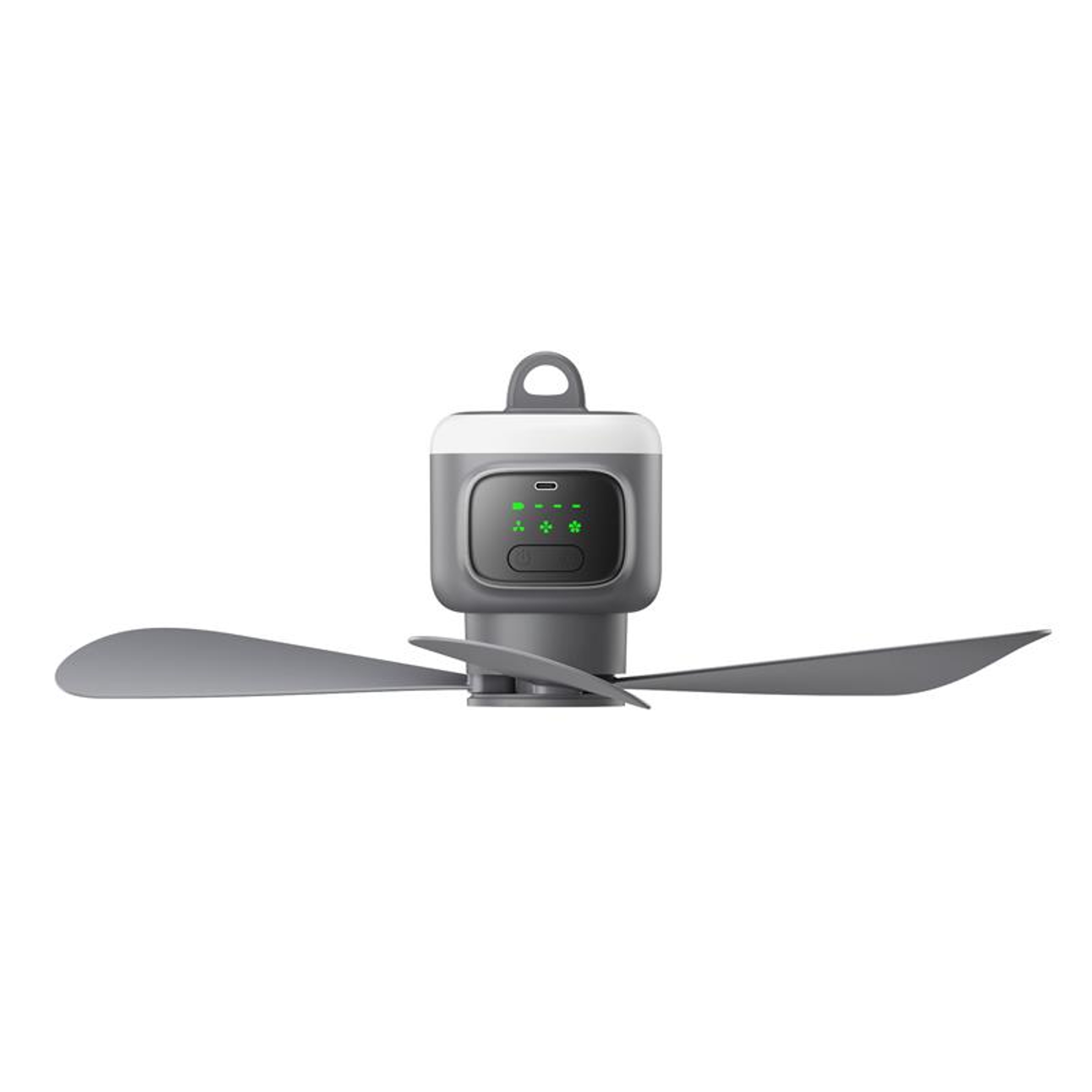 Rechargeable Camping Fan With Remote Control LED Light And Hanging Design 0
