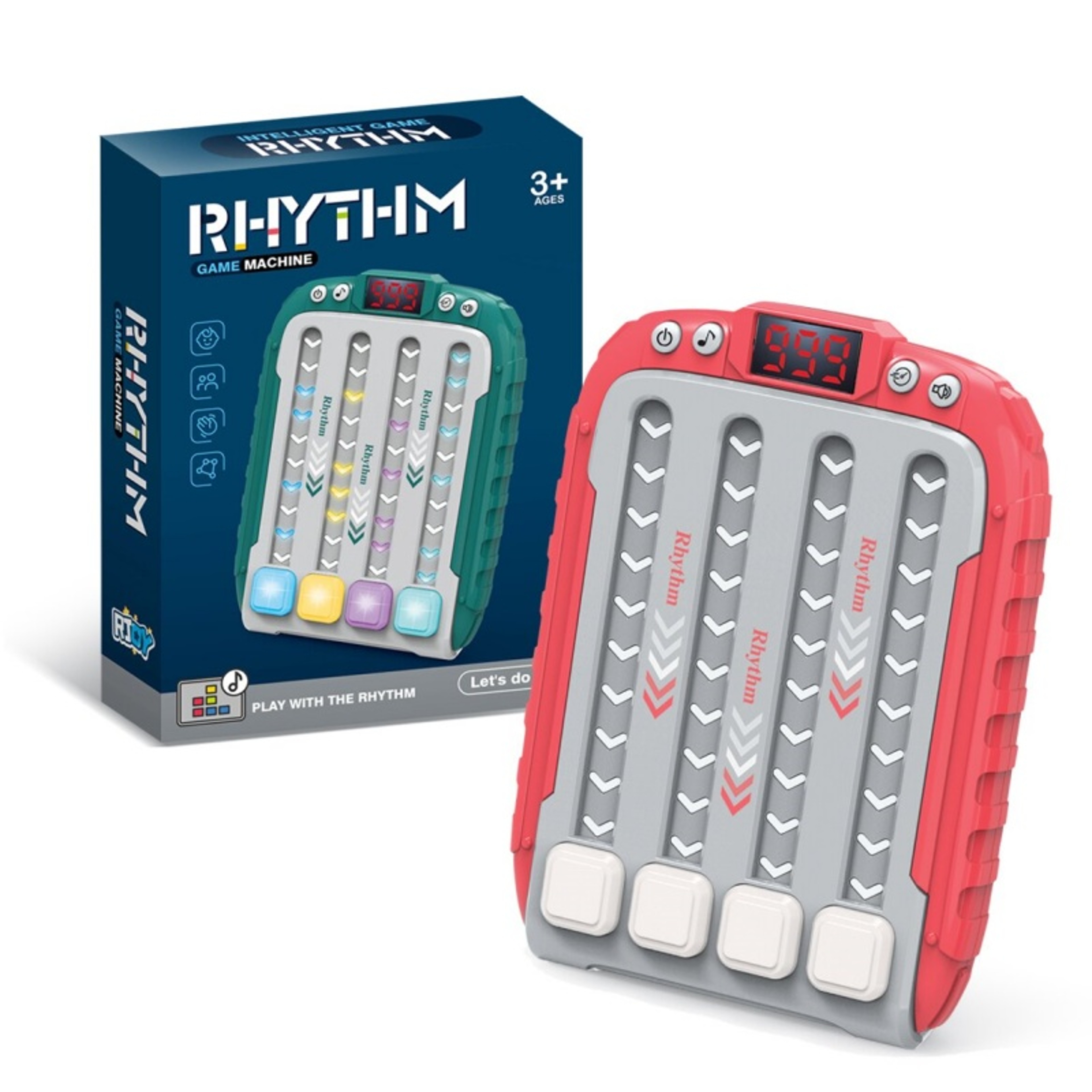Music Rhythm Game Machine Light Up Brain Training Sensory Toy For Kids 10