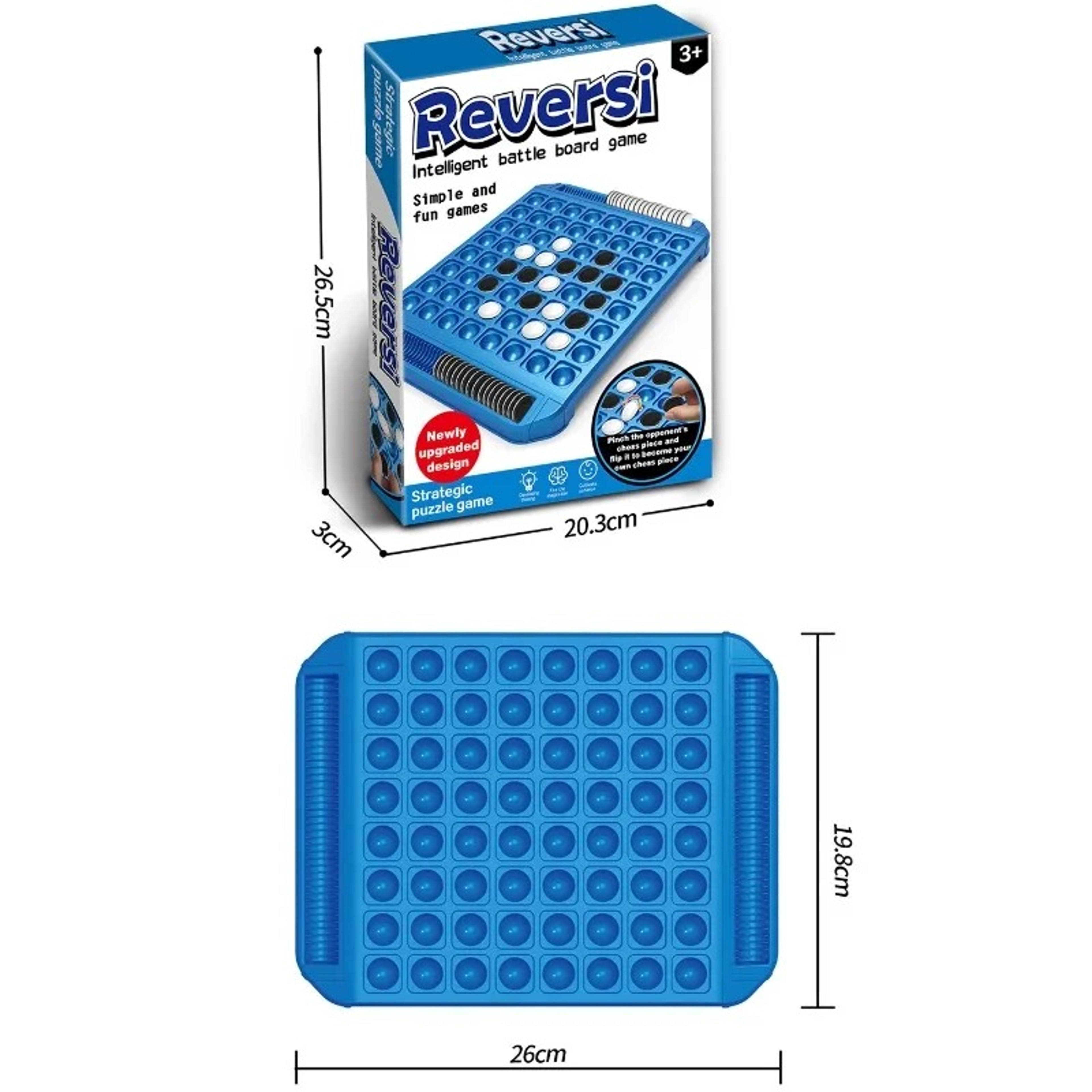Dual Side Flip Board Two Player Strategy Game Logic Training Brain Teaser 6