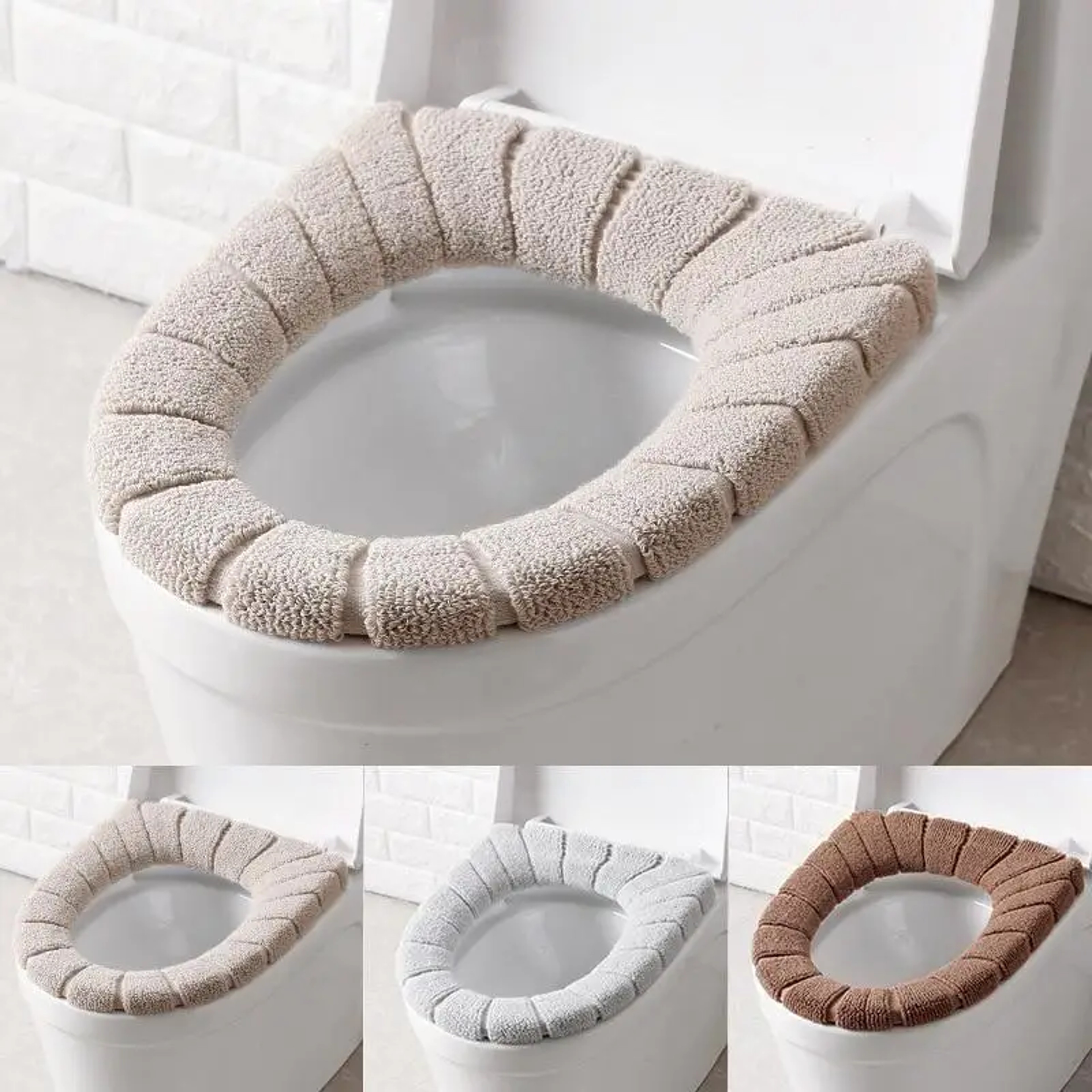 Warm Washable Acrylic Toilet Seat Cover Soft Bathroom Seat Cushion – view 1