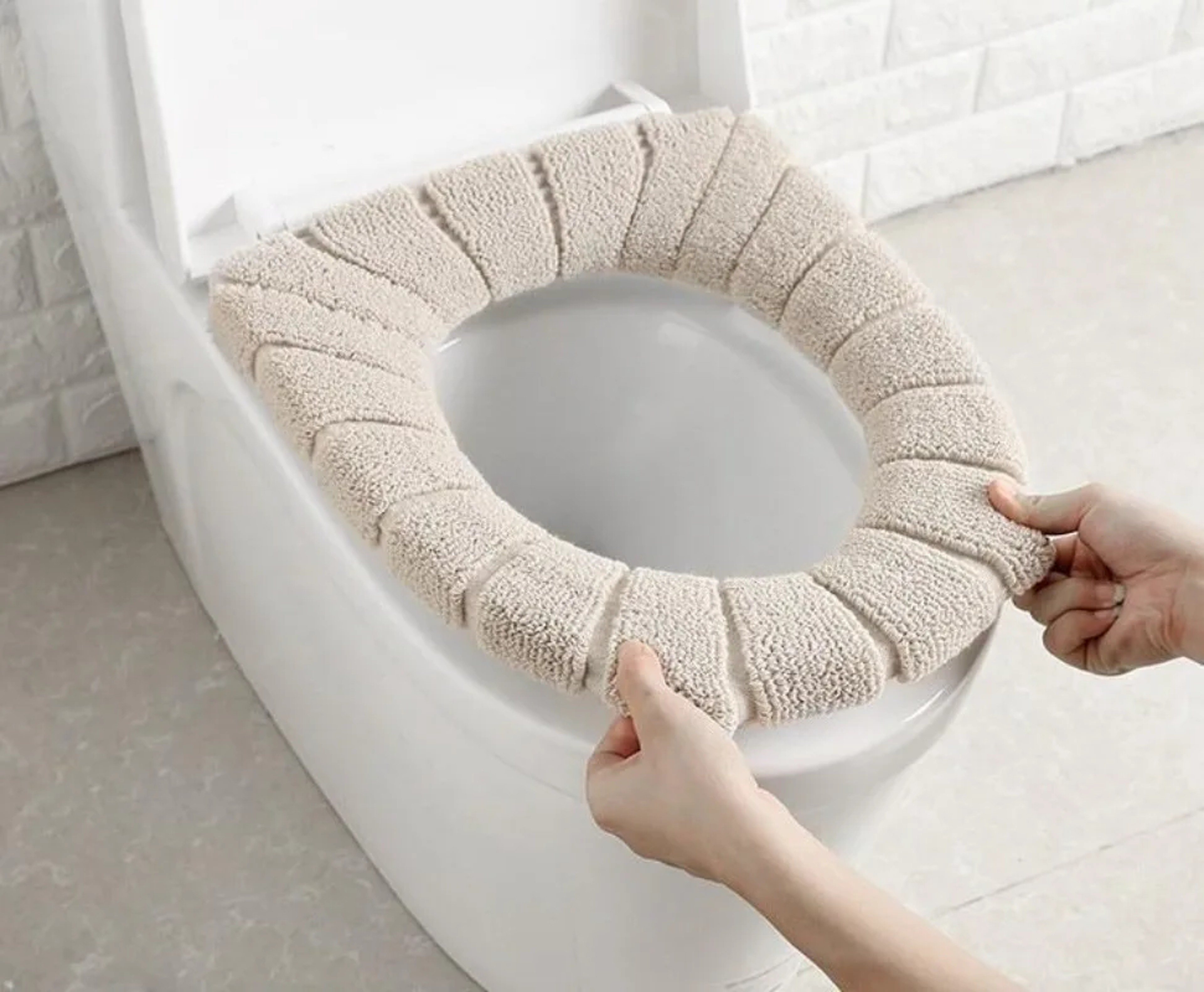 Warm Washable Acrylic Toilet Seat Cover Soft Bathroom Seat Cushion – view 7