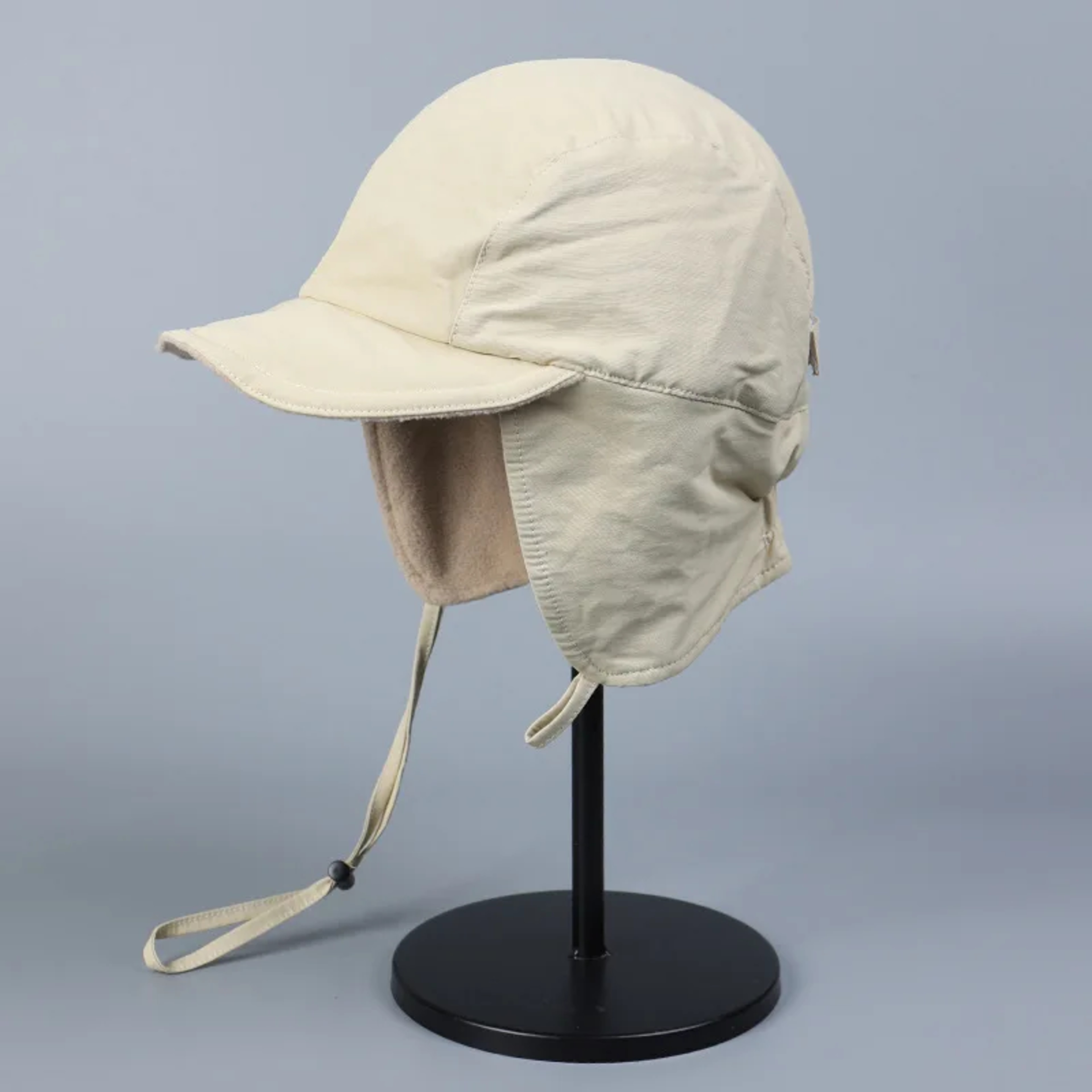 Retro Velvet Pilot Hat Windproof Winter Bomber Hat With Ear Protection 2