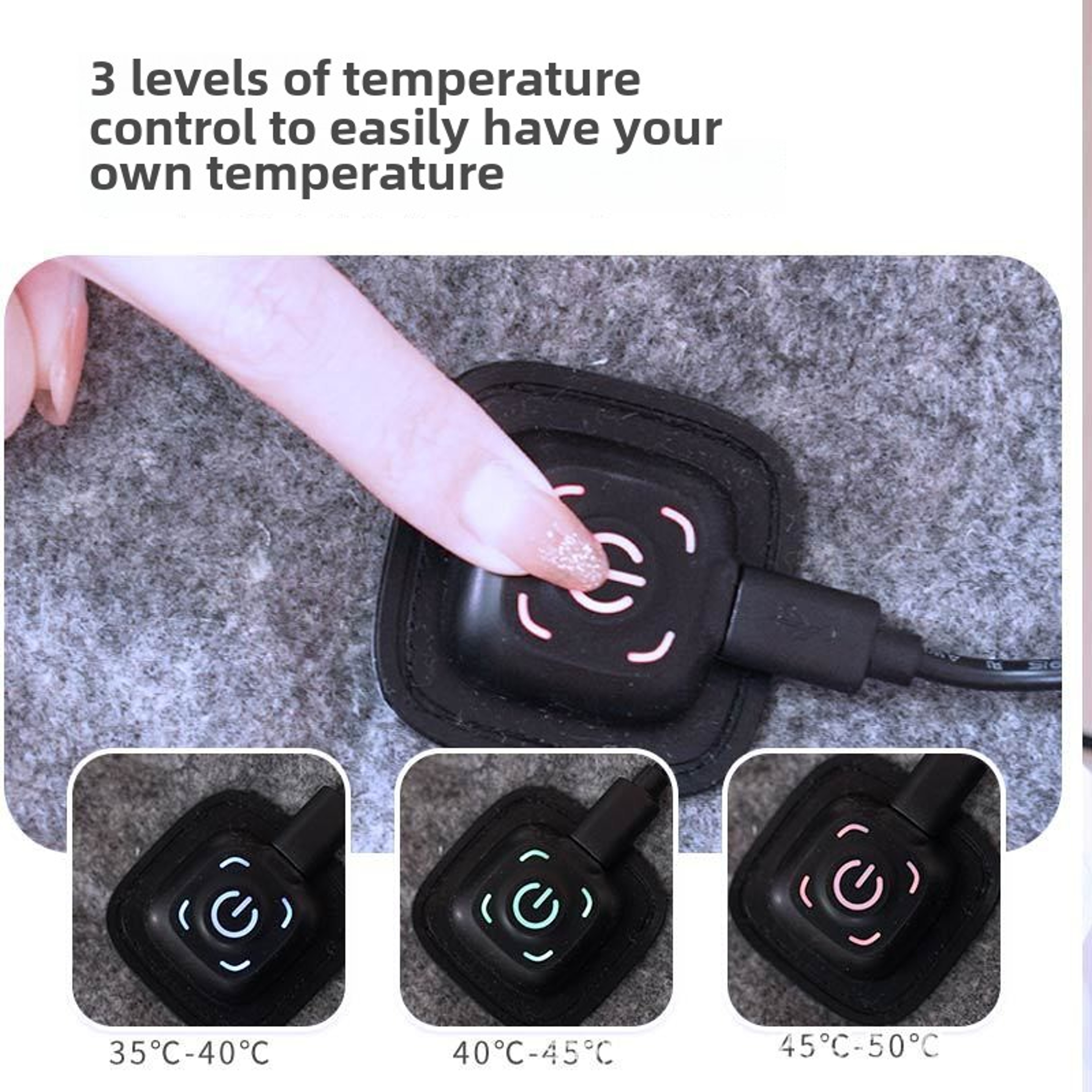 USB Heated Mattress Pad With Six Heating Zones Type C Portable Washable Plush Warmer 2