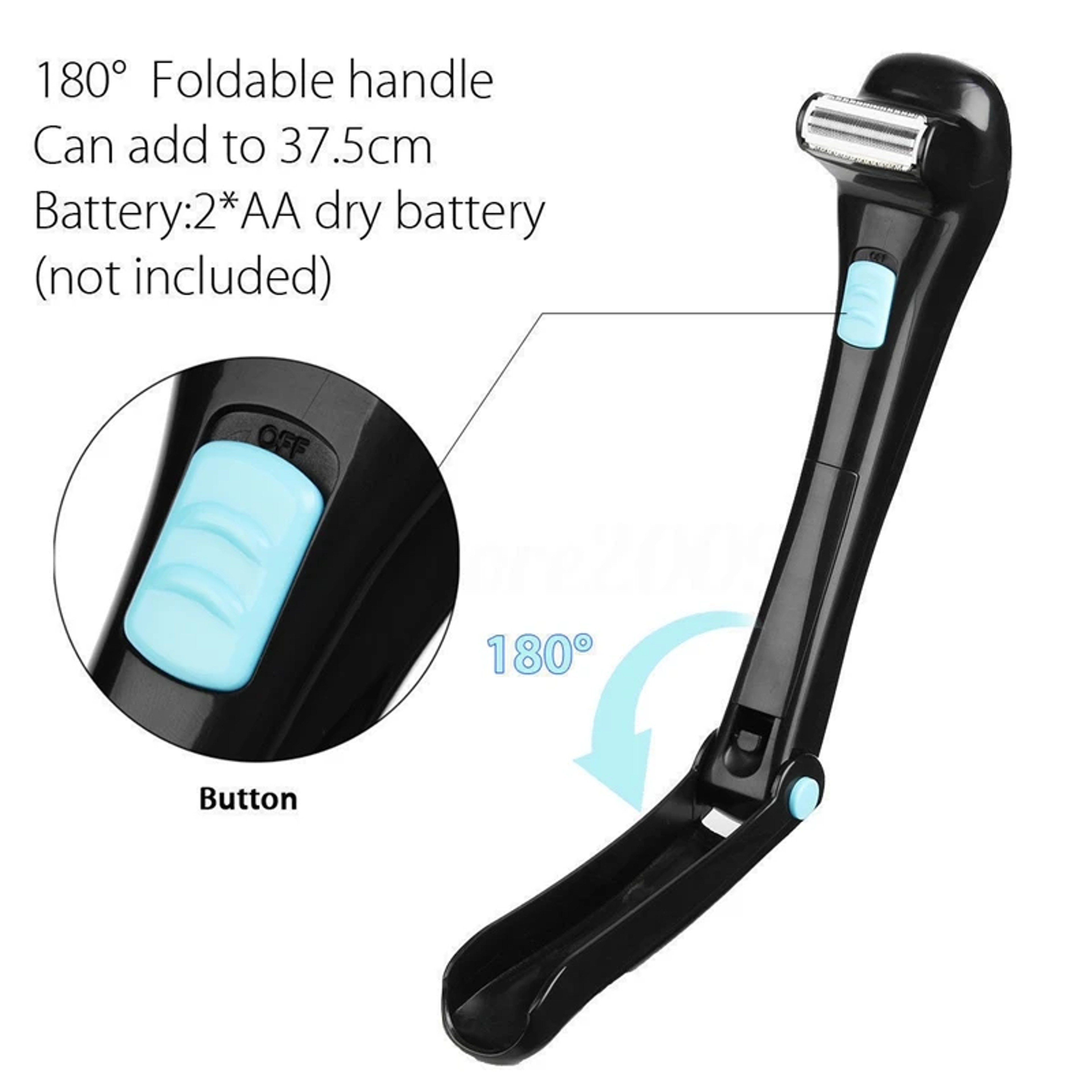 Foldable Back Shaver For Men Long Handle Body Groomer For Easy Hair Removal 3