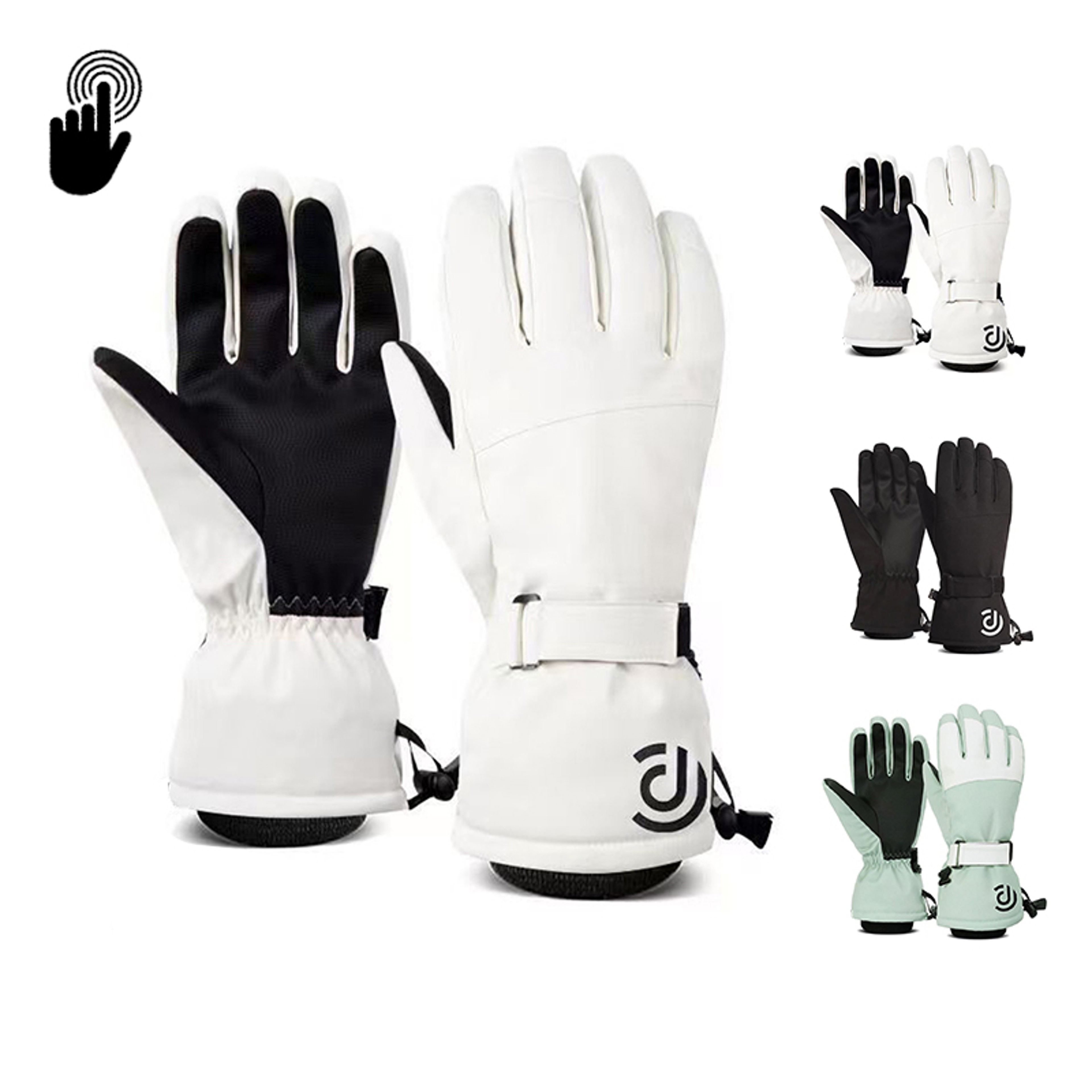 Waterproof Touchscreen Ski Gloves For Men And Women Windproof Warm Snowboard Gloves 0