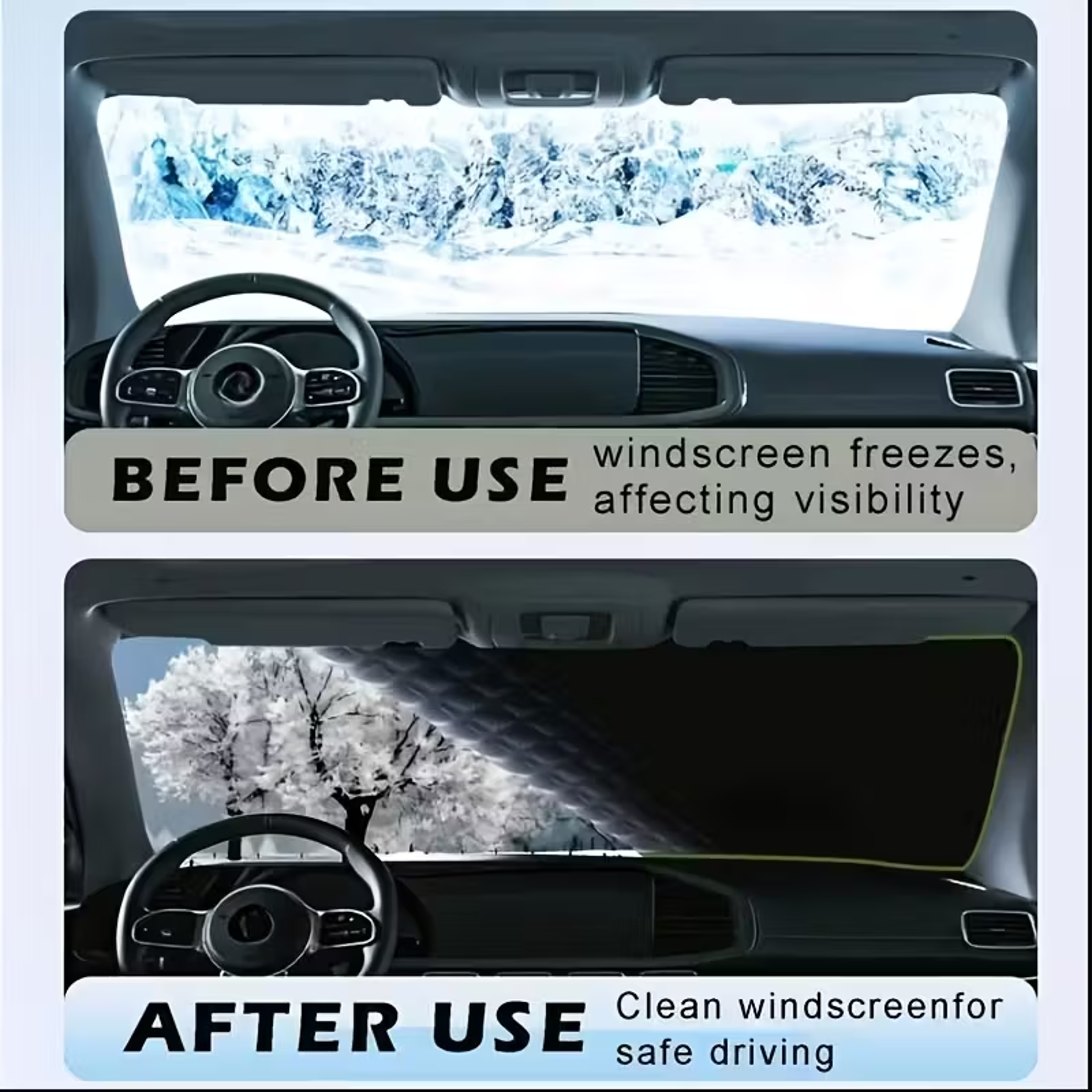 Universal Windshield Snow Cover Oxford Cloth UV Protector for Cars – view 4