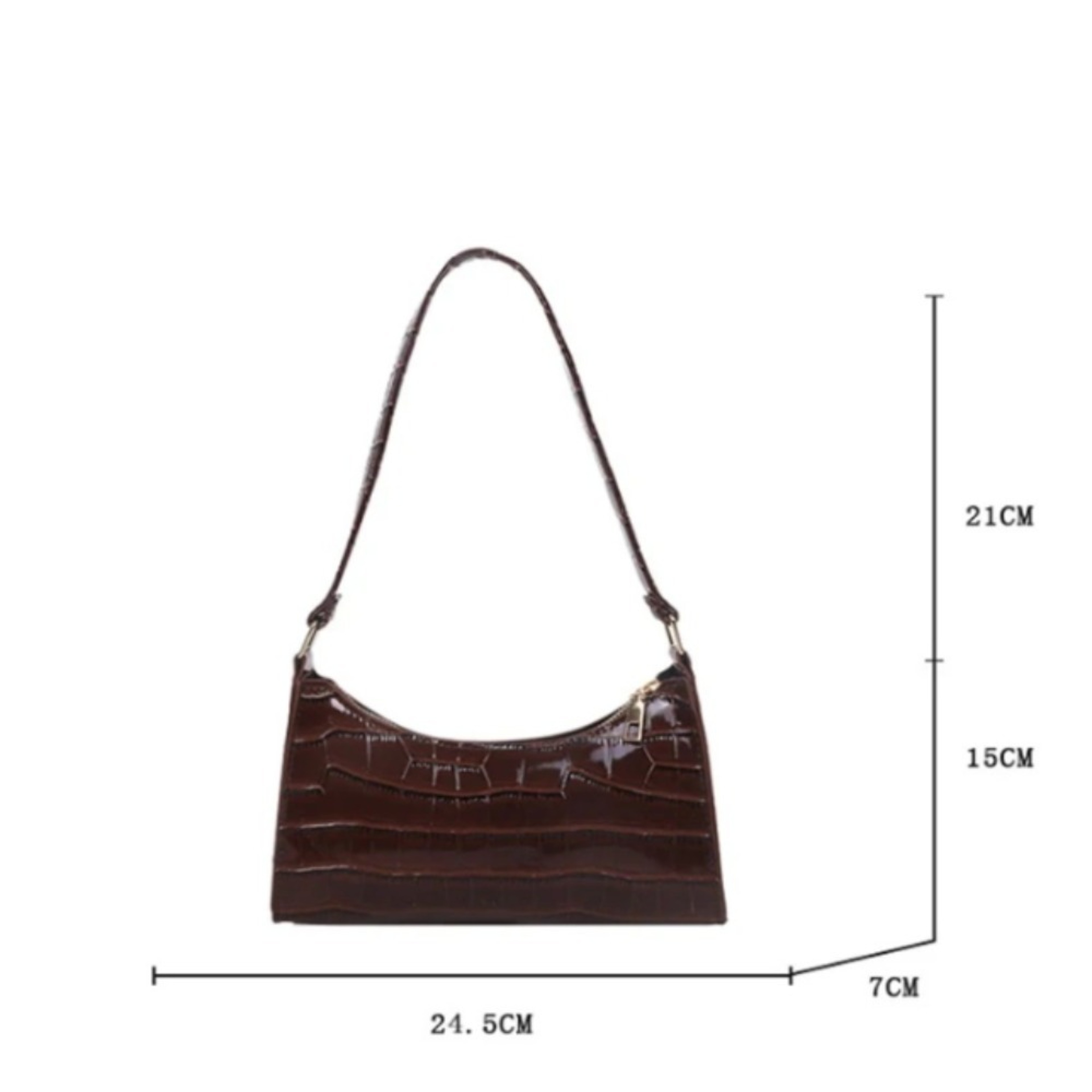 Retro Alligator Pattern PU Leather Shoulder Bag Small Handbag for Women Casual Purse – view 5
