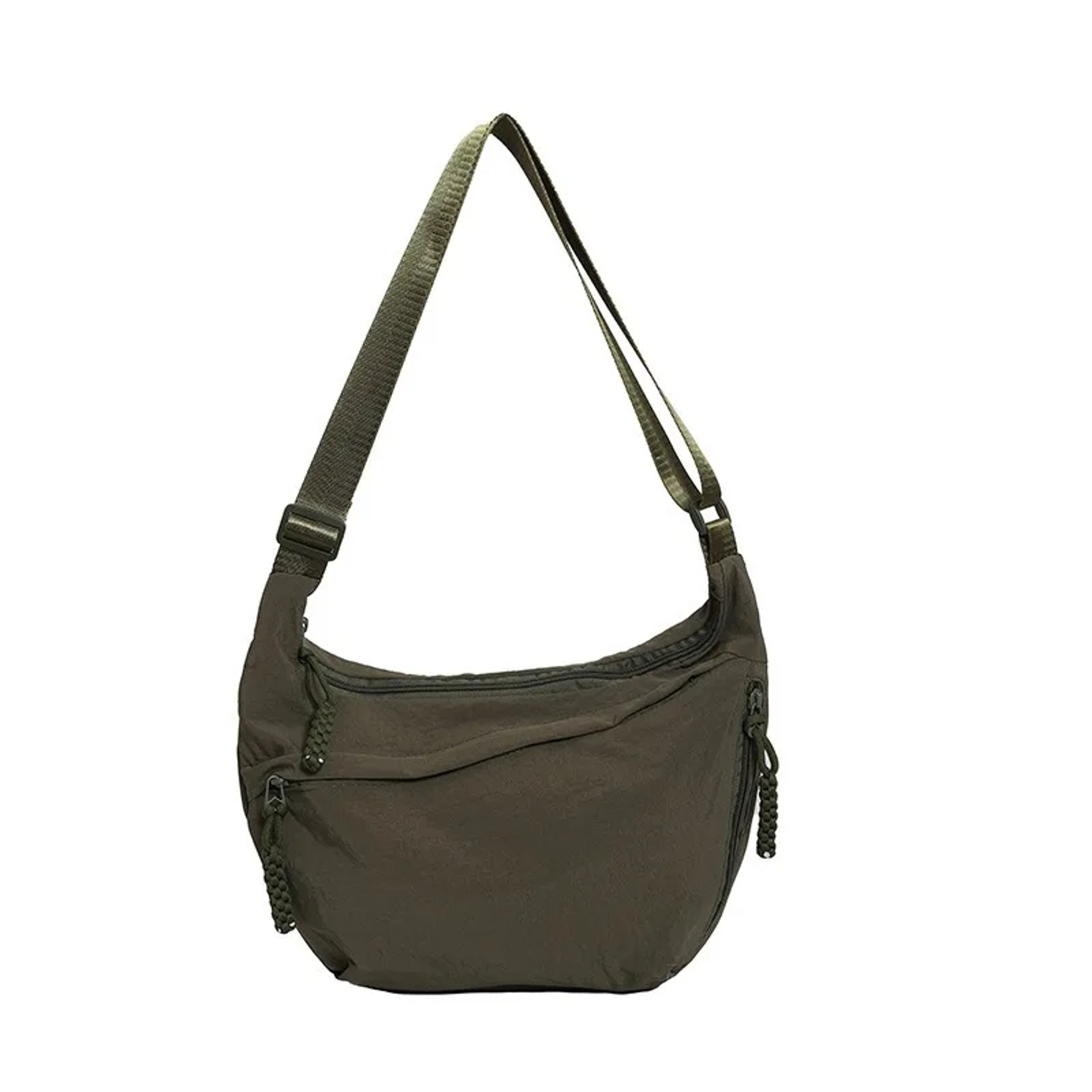 Trendy Shoulder Bag Multifunctional Canvas Dumpling Bag With Zipper Pocket 4