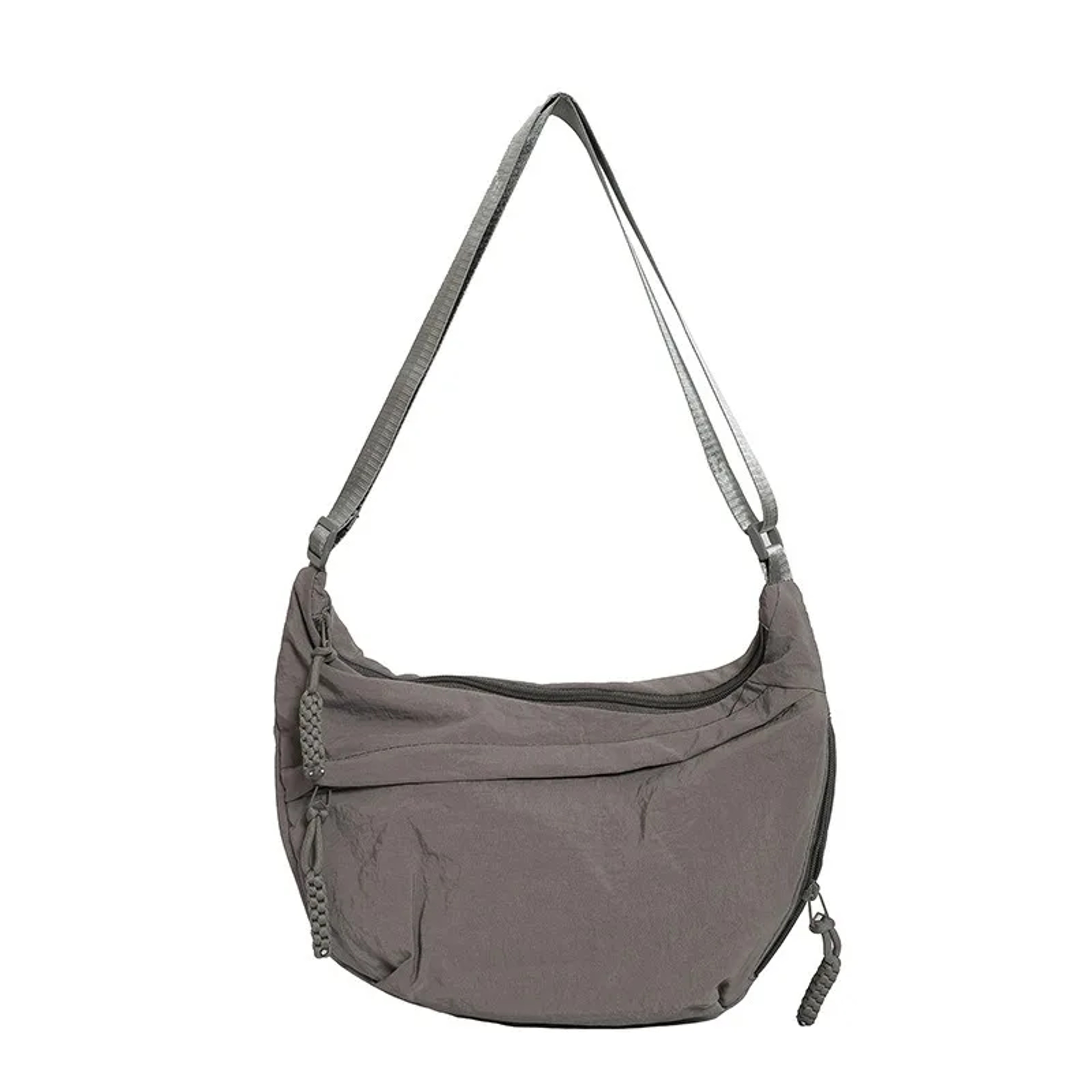 Trendy Shoulder Bag Multifunctional Canvas Dumpling Bag With Zipper Pocket 5