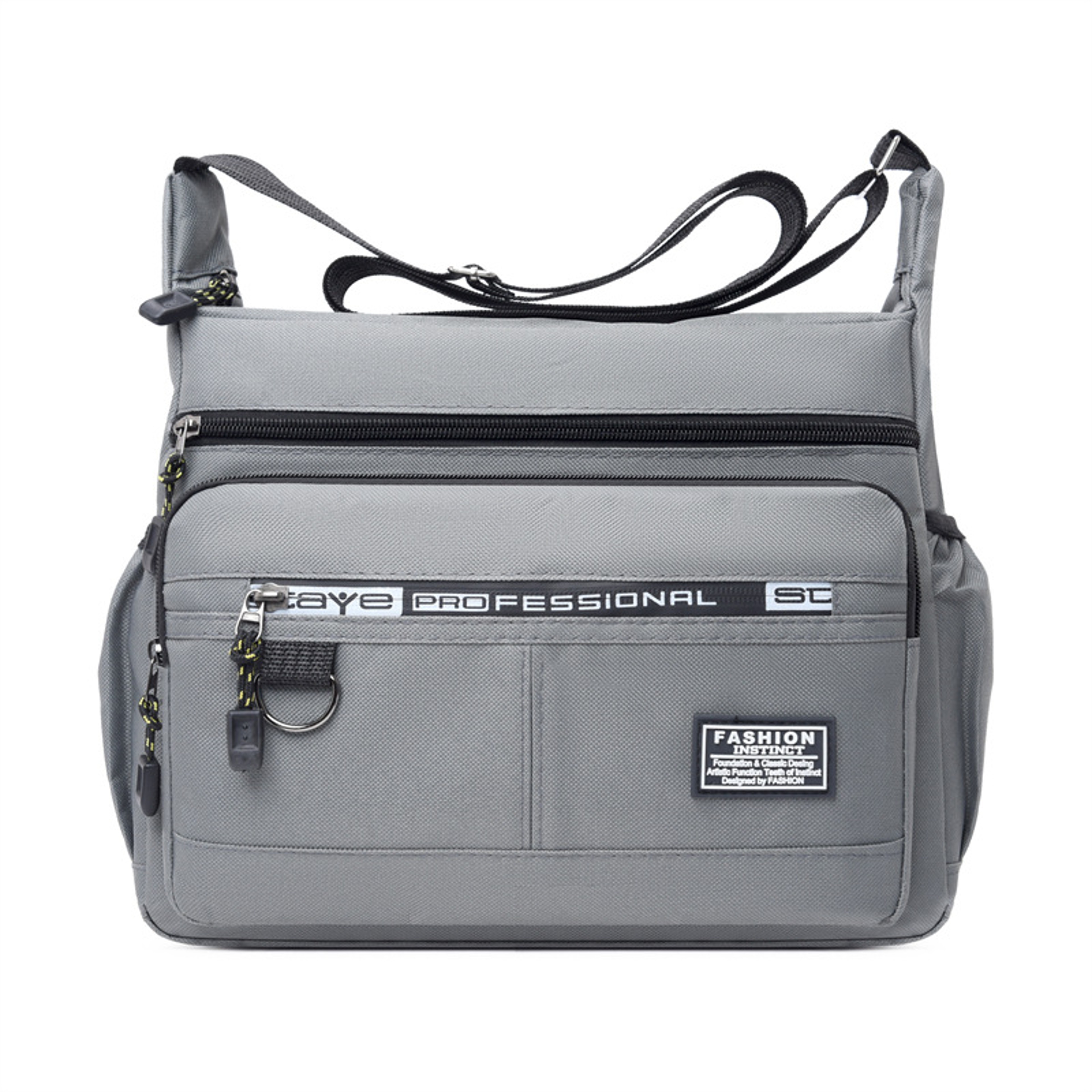 Mens Crossbody Bag Waterproof Polyester Multi Pocket Shoulder Bag With Adjustable Strap 8