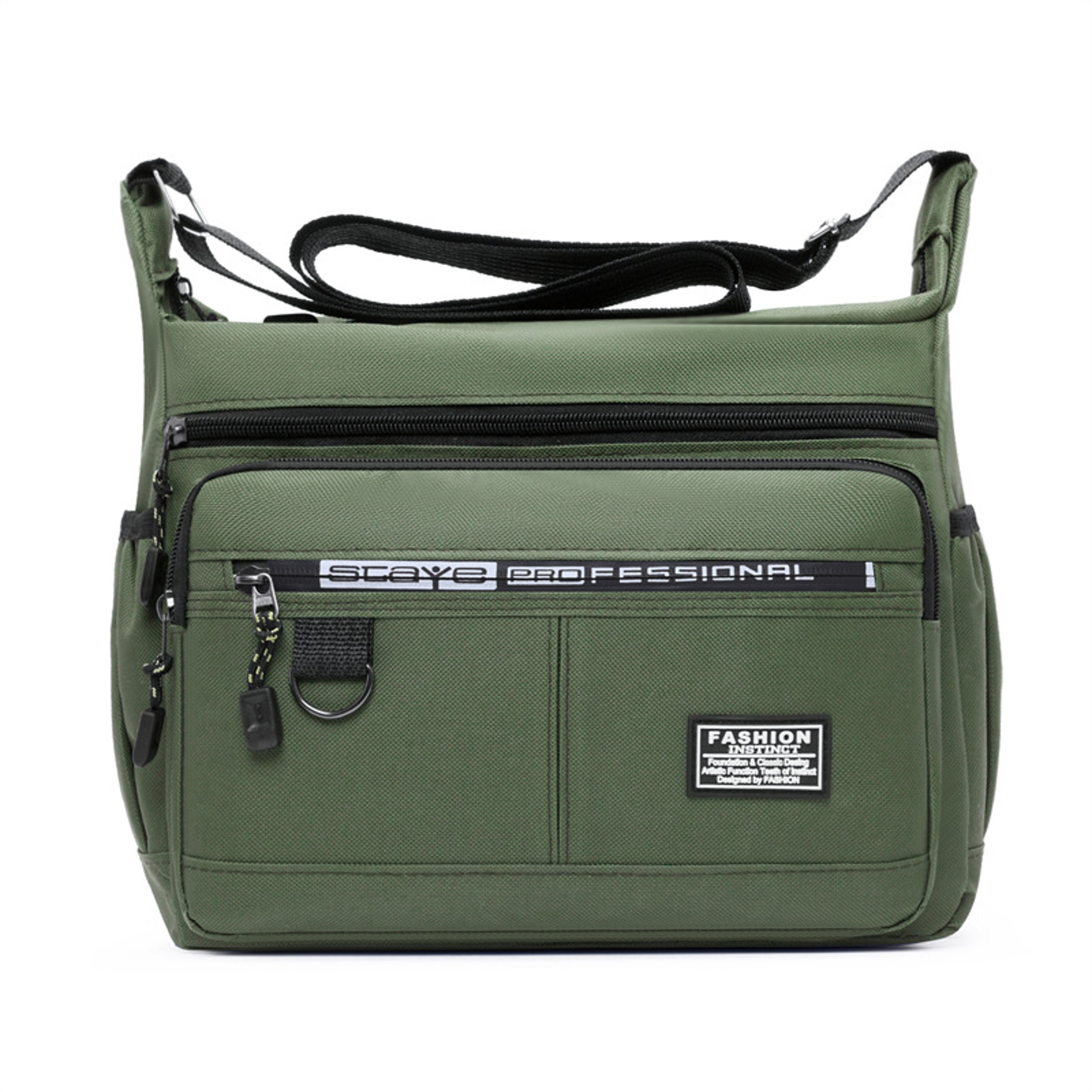 Mens Crossbody Bag Waterproof Polyester Multi Pocket Shoulder Bag With Adjustable Strap 9
