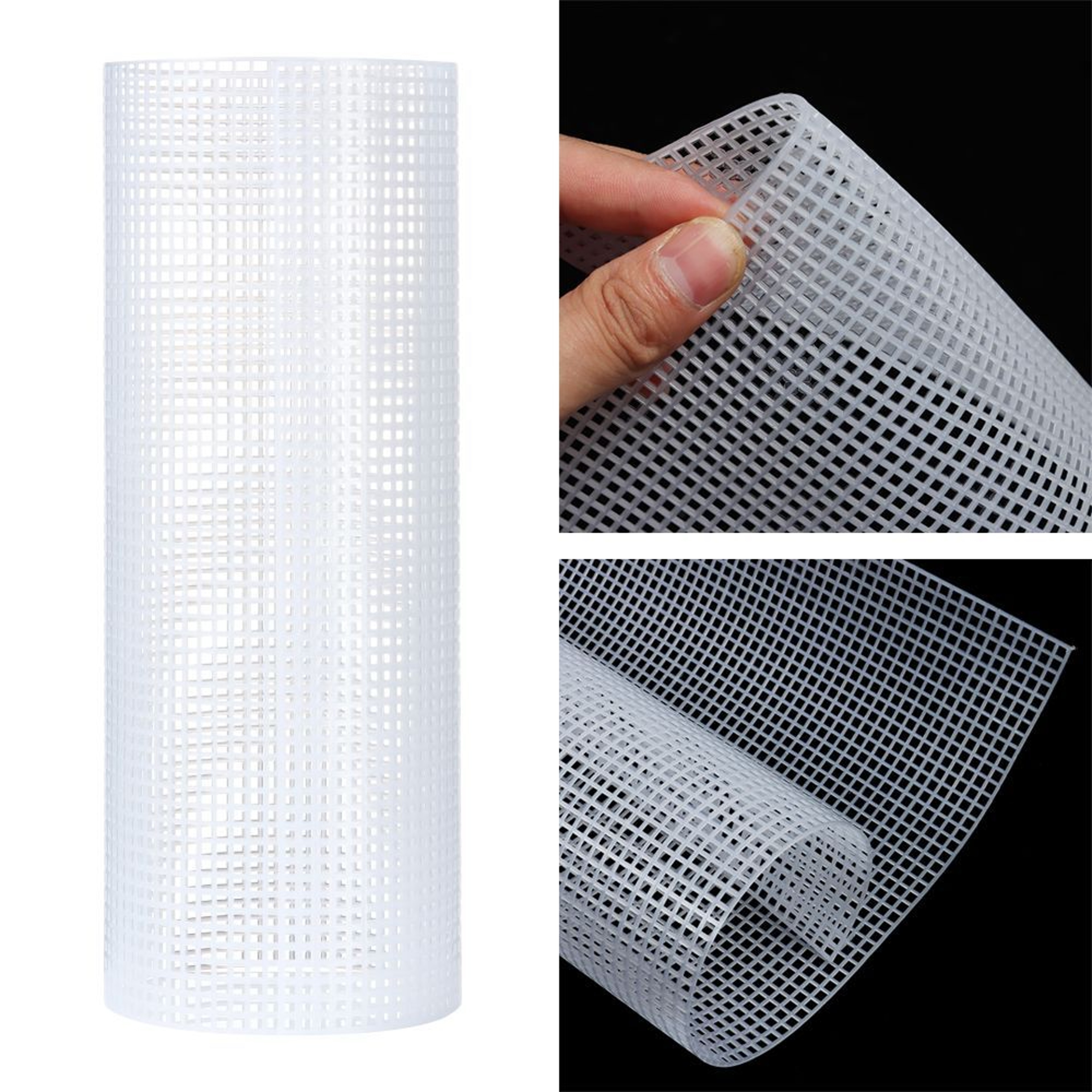 Plastic Mesh Cloth for Latch Hook Bags DIY Craft Grid Sheet – view 6