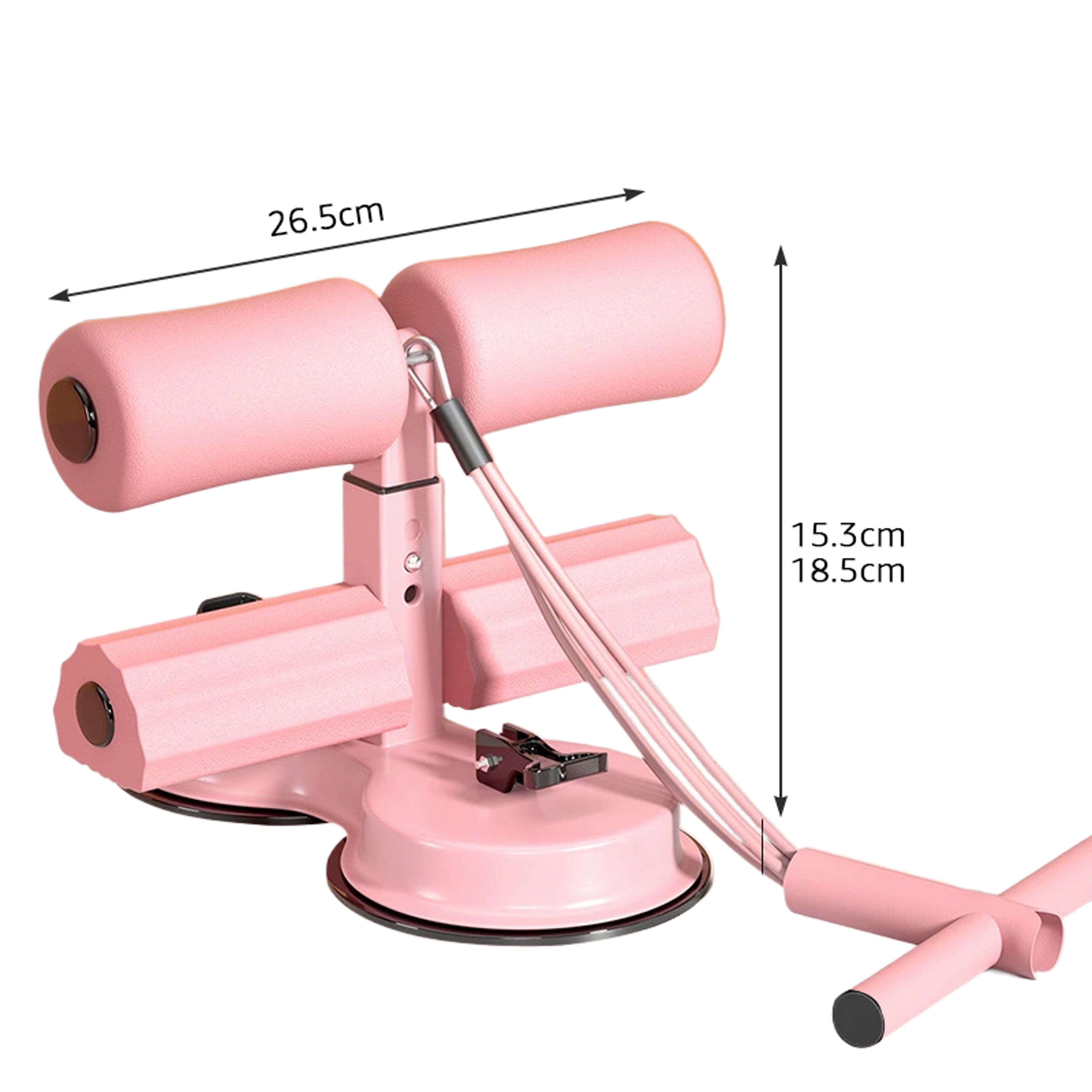 Double Suction Cup AB Trainer Sit Up Assistant With Elastic Resistance Drawstring 7
