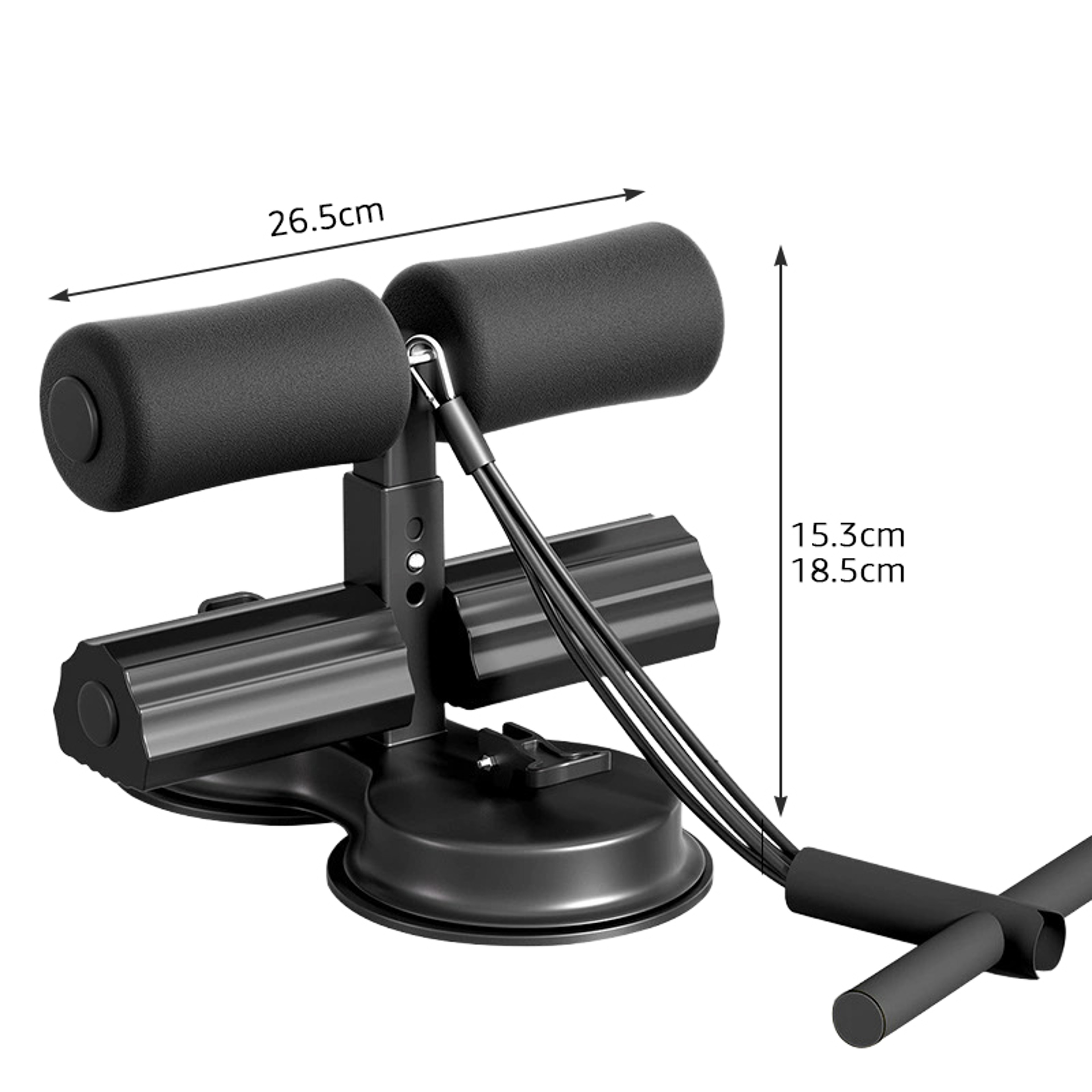 Double Suction Cup AB Trainer Sit Up Assistant With Elastic Resistance Drawstring 6