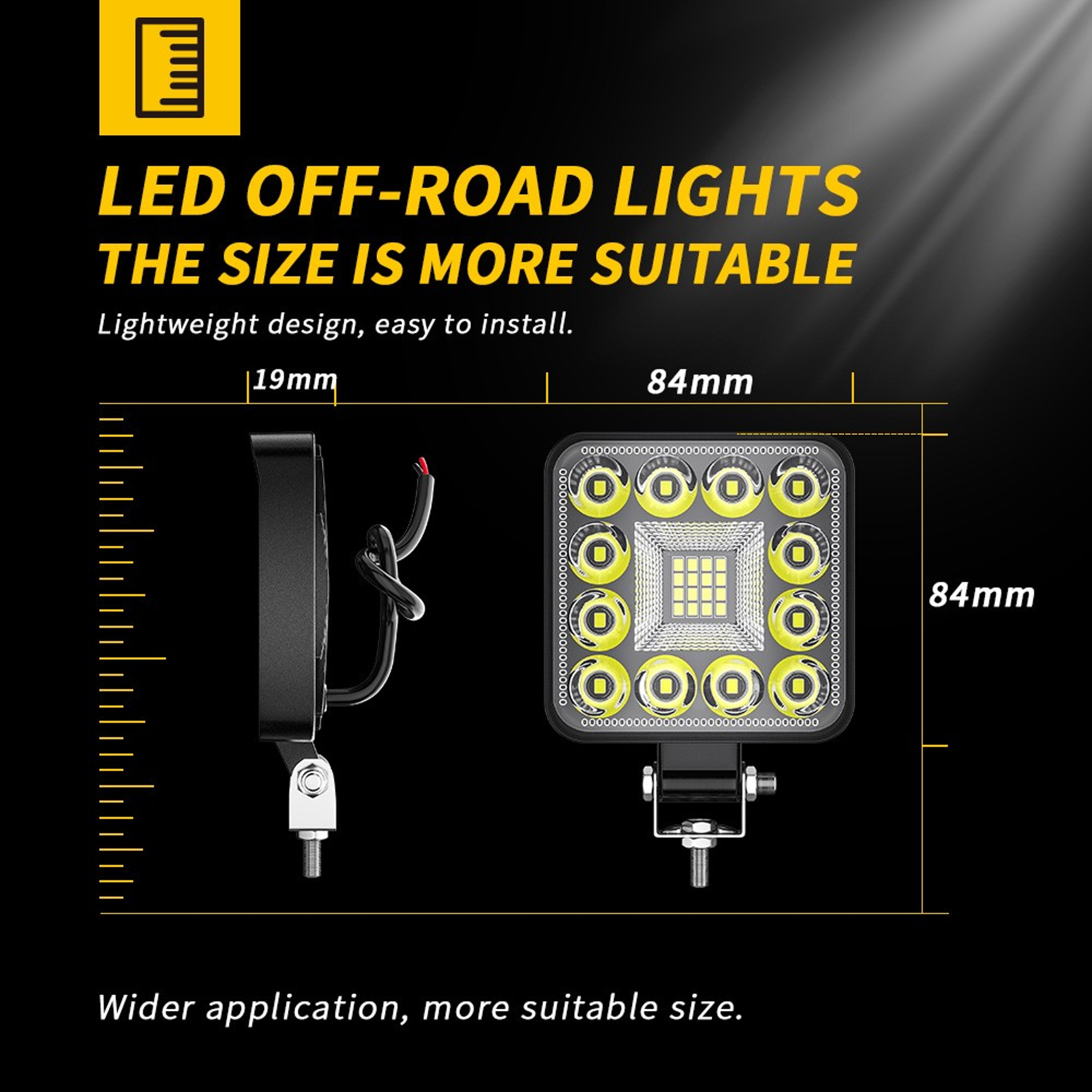 High Power Waterproof LED Work Light Bar OffRoad Spotlight For Trucks And SUV Vehicles 3