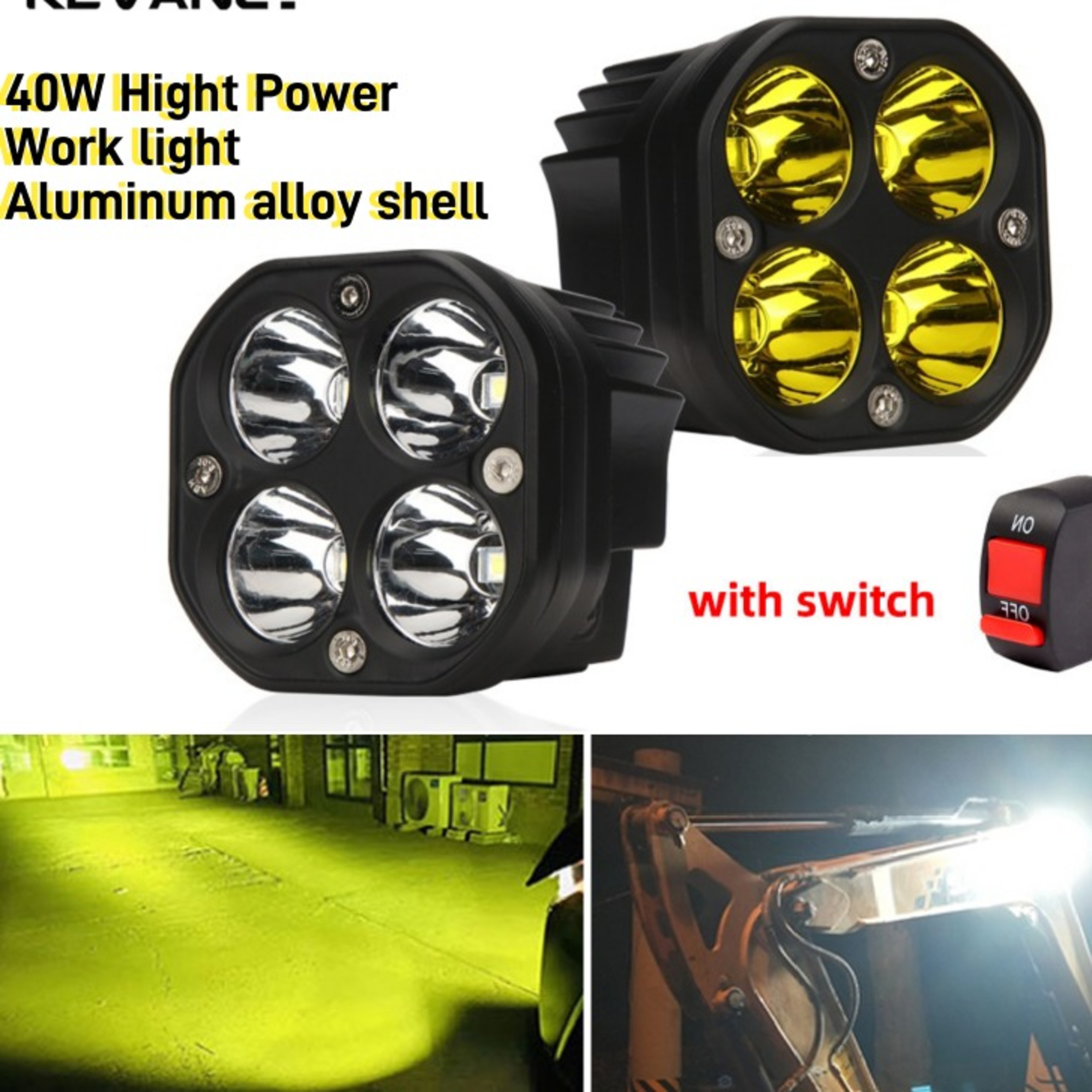 Mini LED Work Light 40W Square Spot Beam Driving Lampjpg