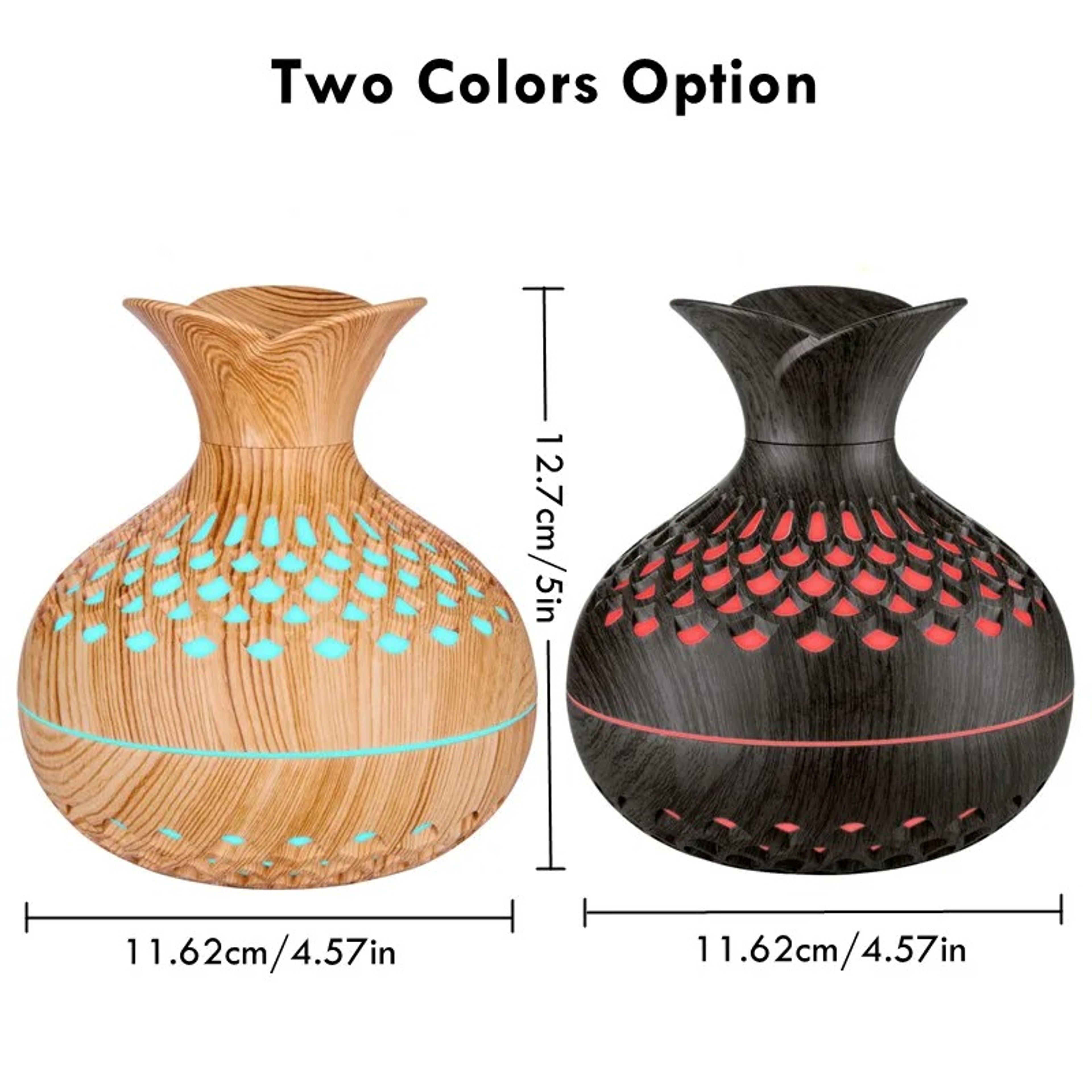 Wood Grain USB Humidifier With Quiet Mist And Water Shortage Auto Shutoff 1