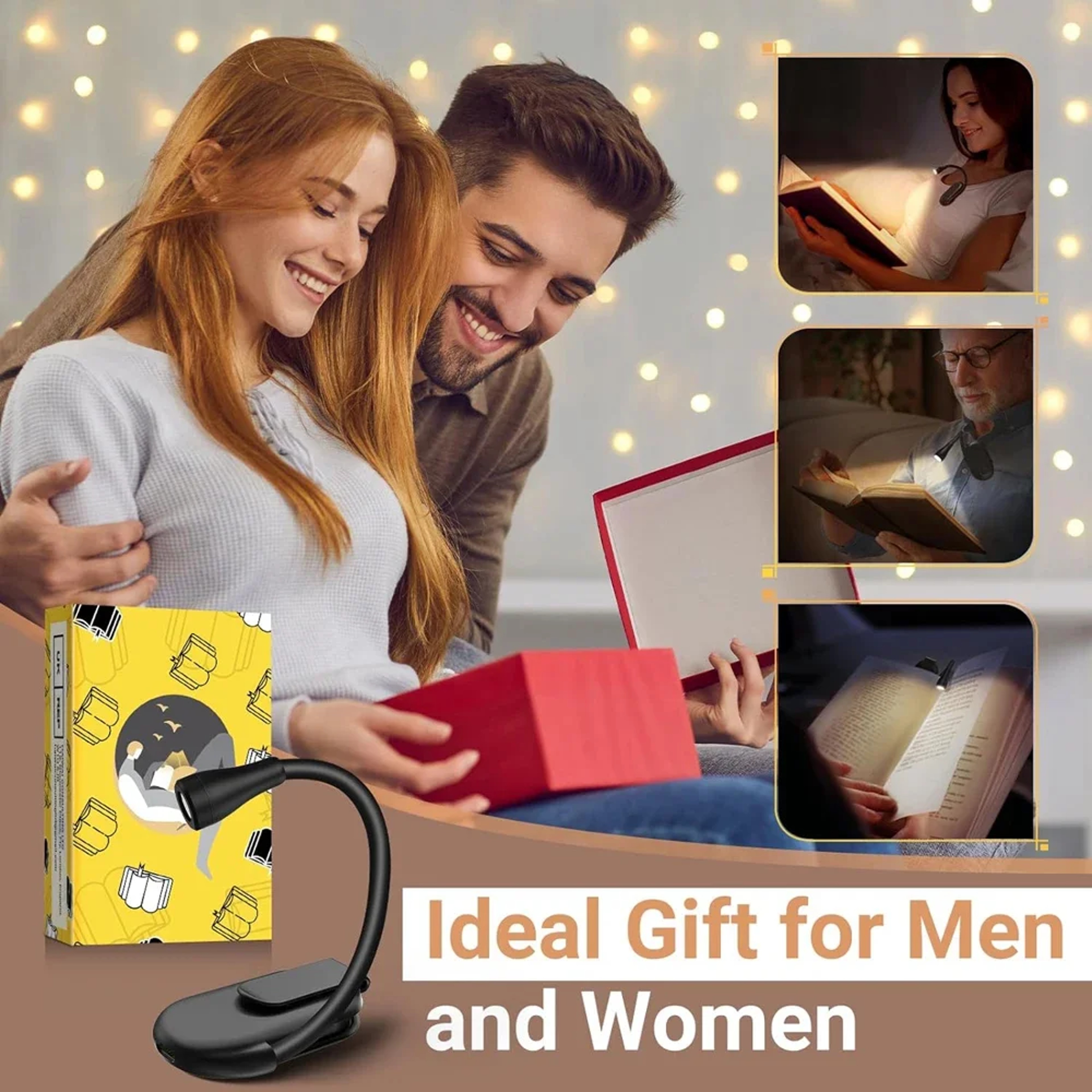 Rechargeable LED Book Light With Three Color Temperatures Stepless Dimming 2