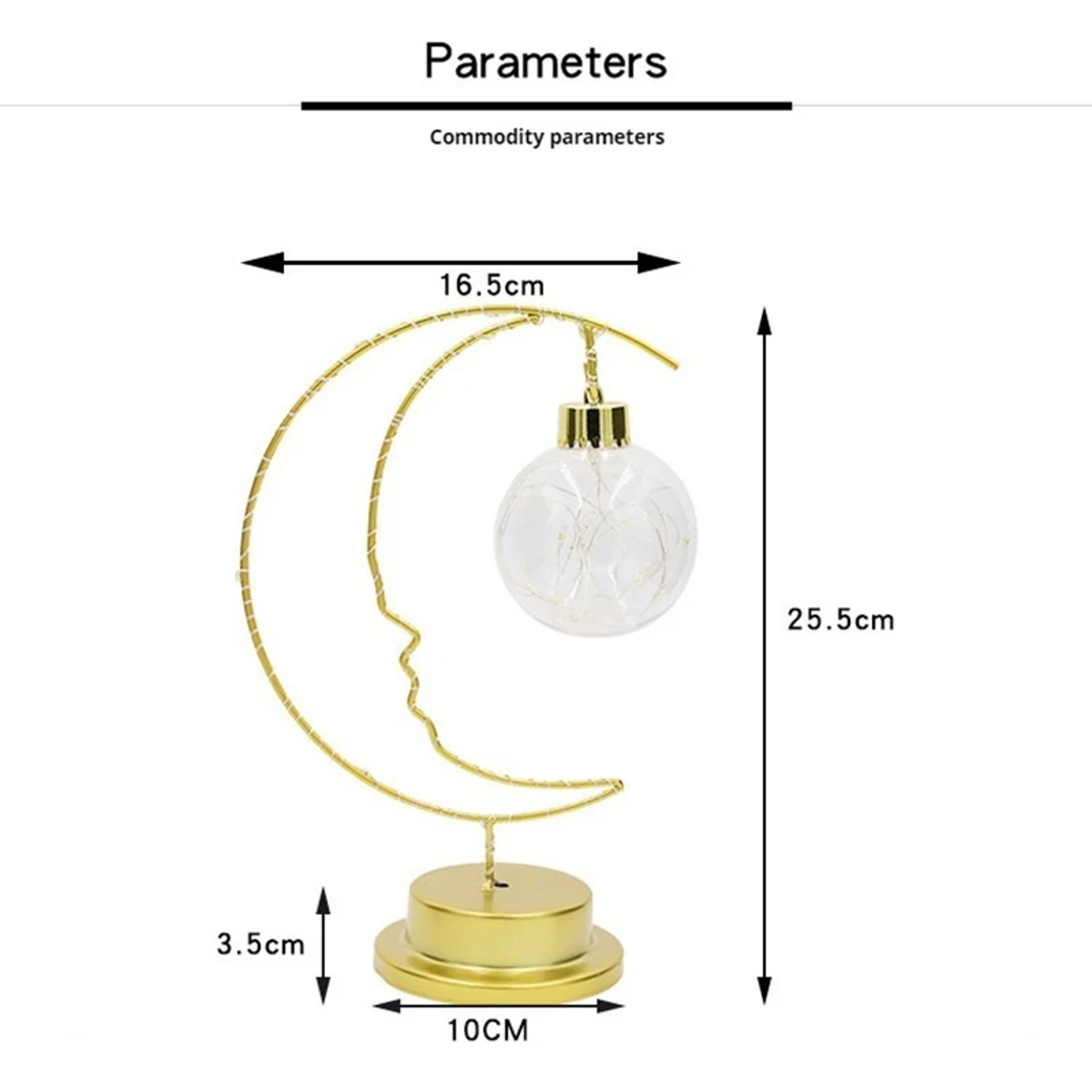 LED Night Light with Iron Body and Battery Powered Switch Design – view 5