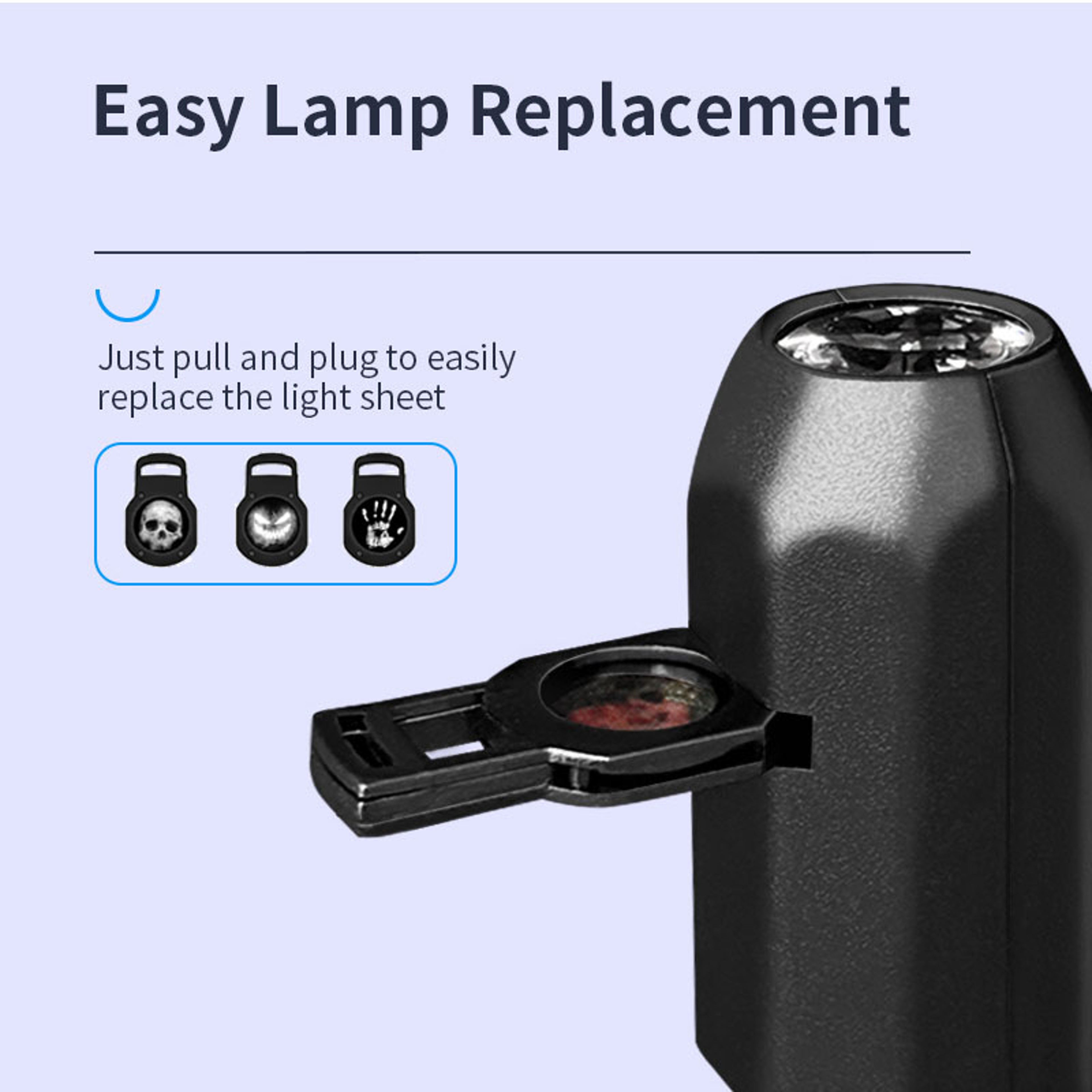 Halloween LED Projector Lamp with Rotating three Scene Ghost Projection USB Power – view 2