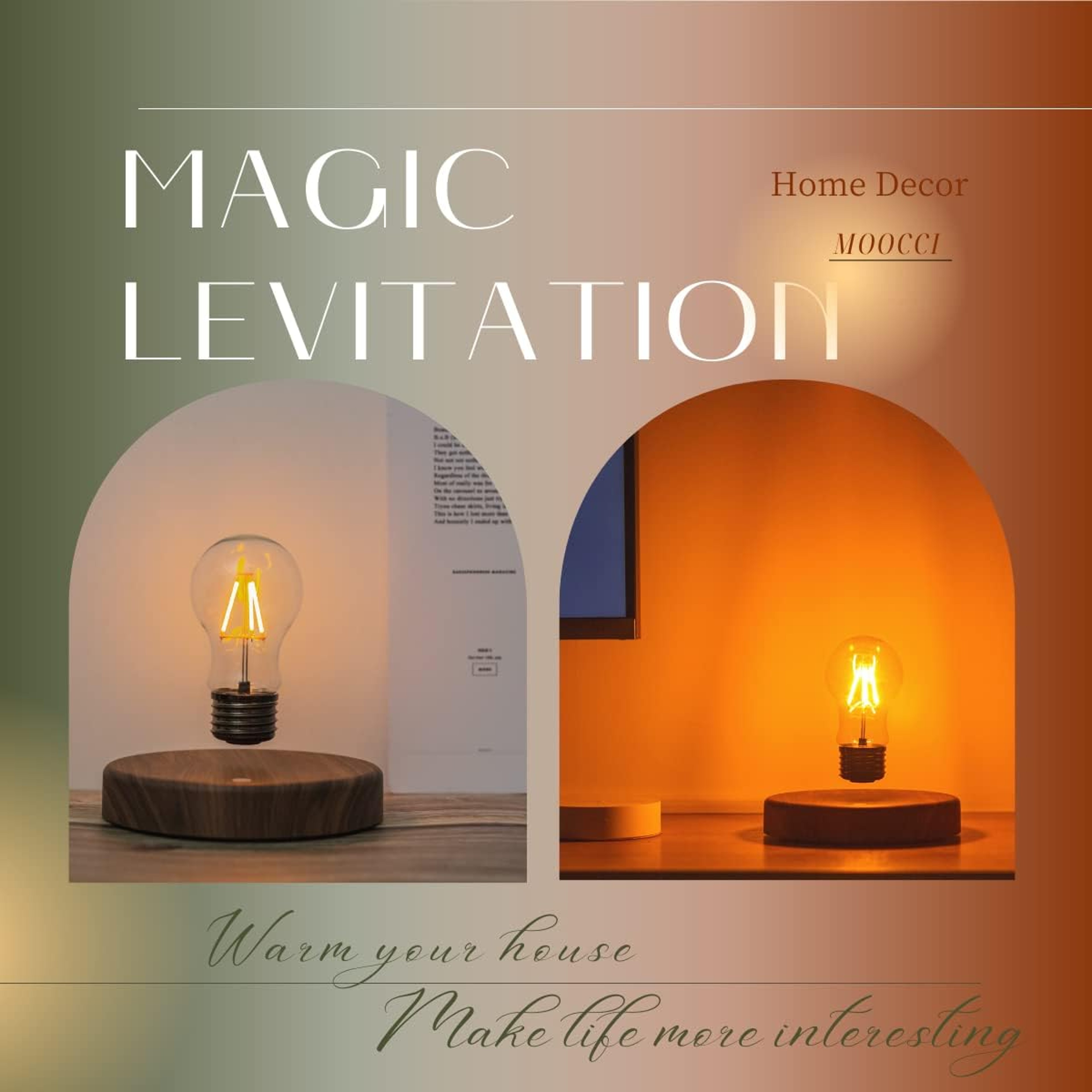 Wireless Levitating LED Night Light With 360 Degree Rotating Floating Bulb 3