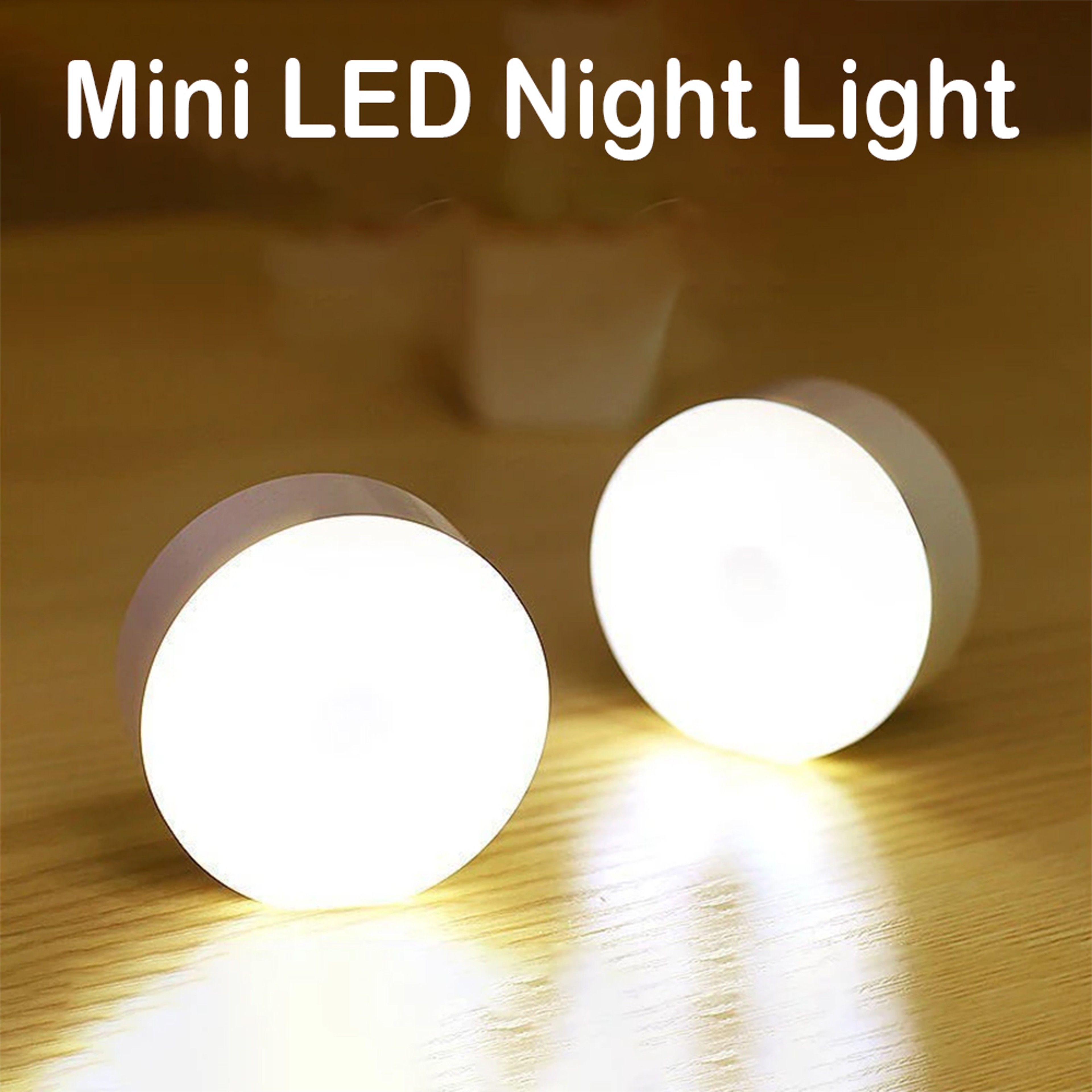 Battery Powered LED Night Light with 3 Lighting Modes for Closets Cabinets and Staircases – view 1
