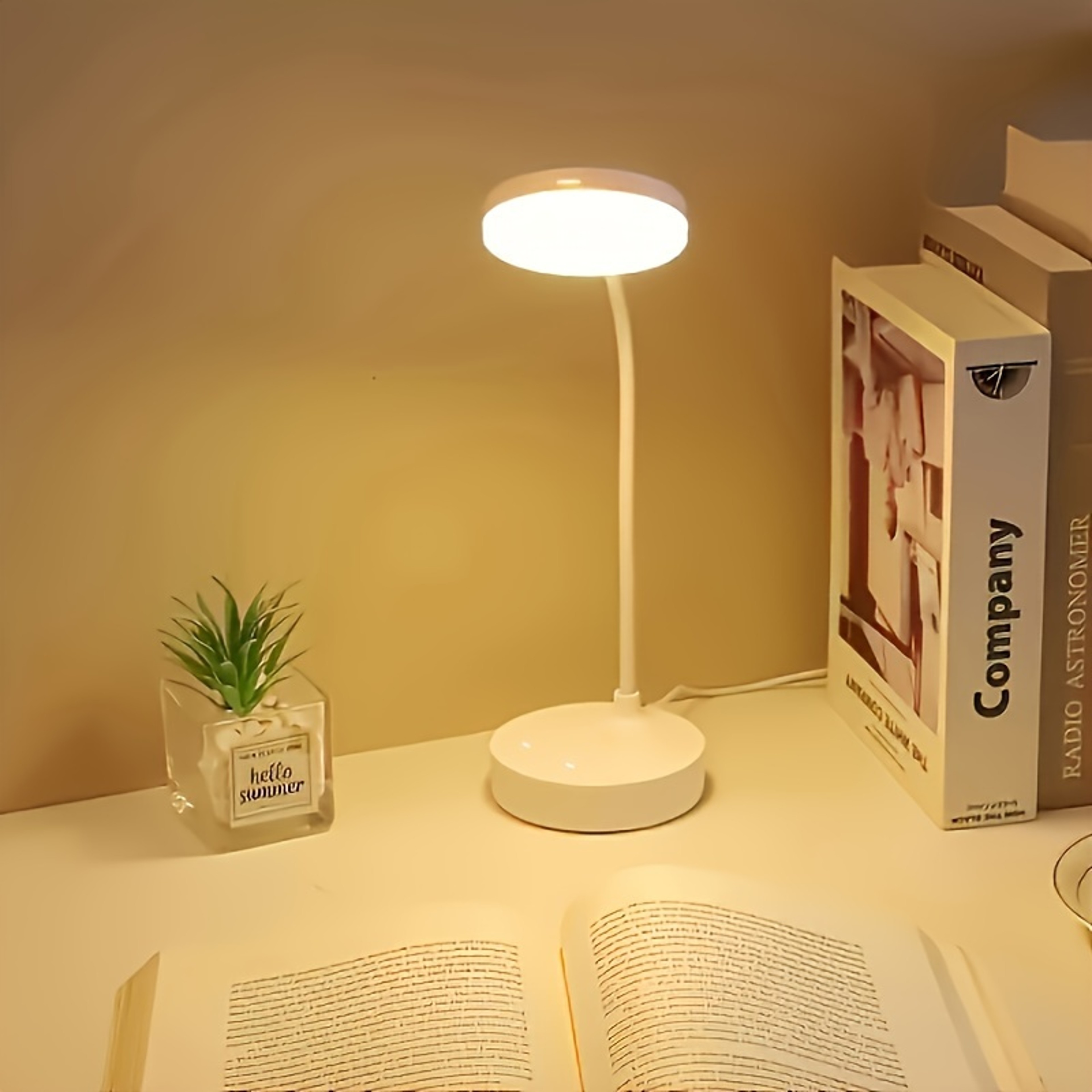 LED Touch Desk Lamp with three Level Dimming and USB Rechargeable Design – view 1