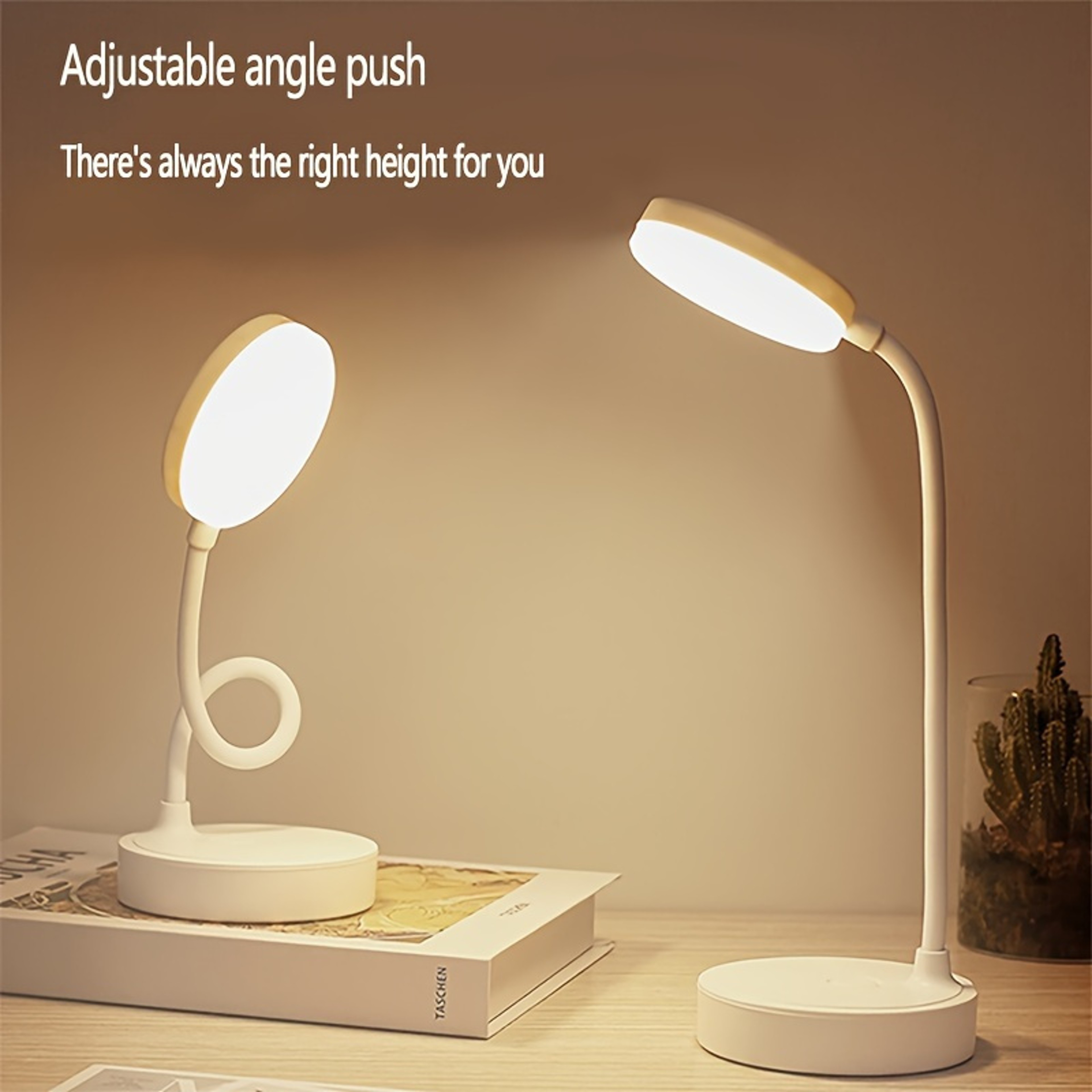 LED Touch Desk Lamp with three Level Dimming and USB Rechargeable Design – view 2