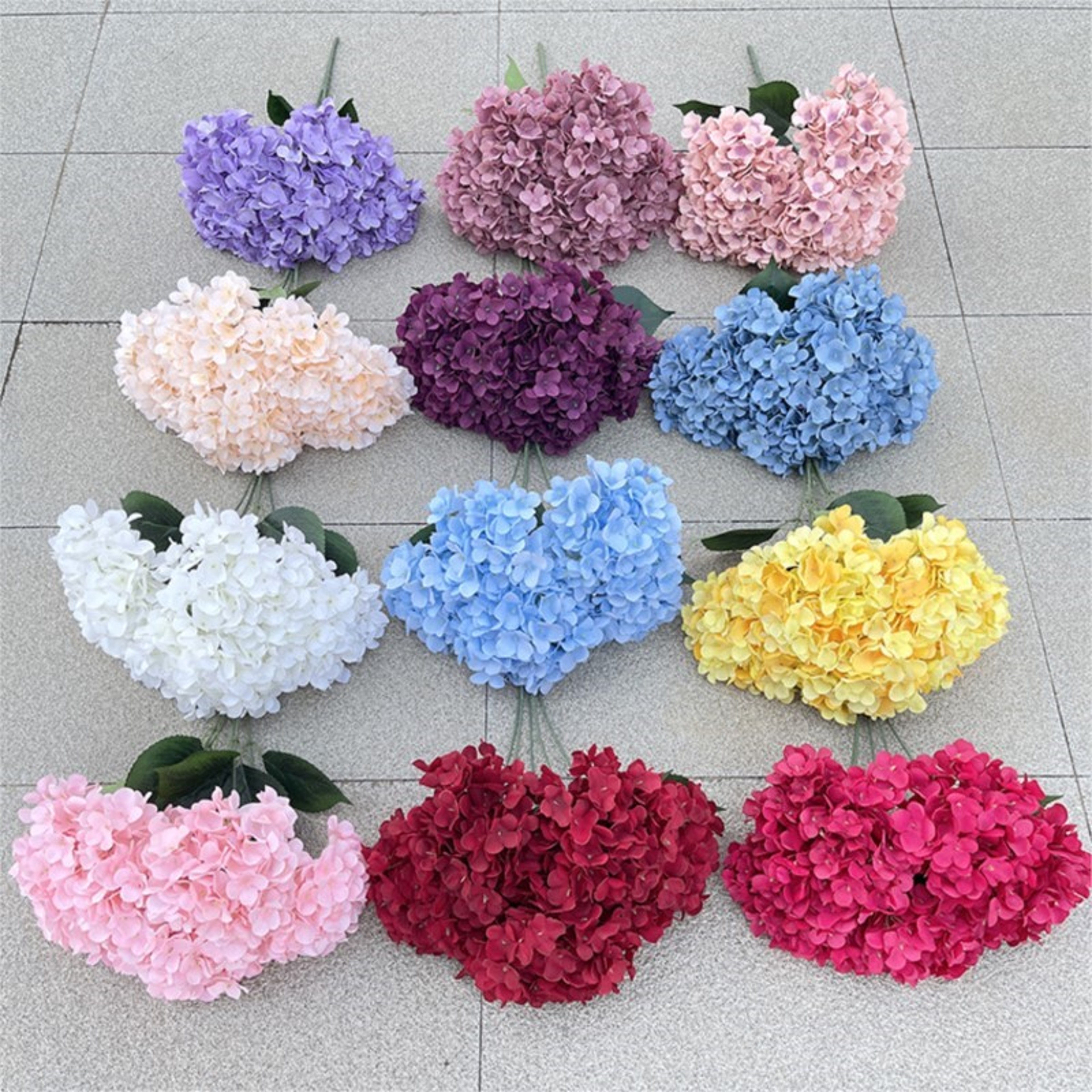 Five Head Silk Artificial Hydrangea Bouquet for Wedding and Home Decor – view 2