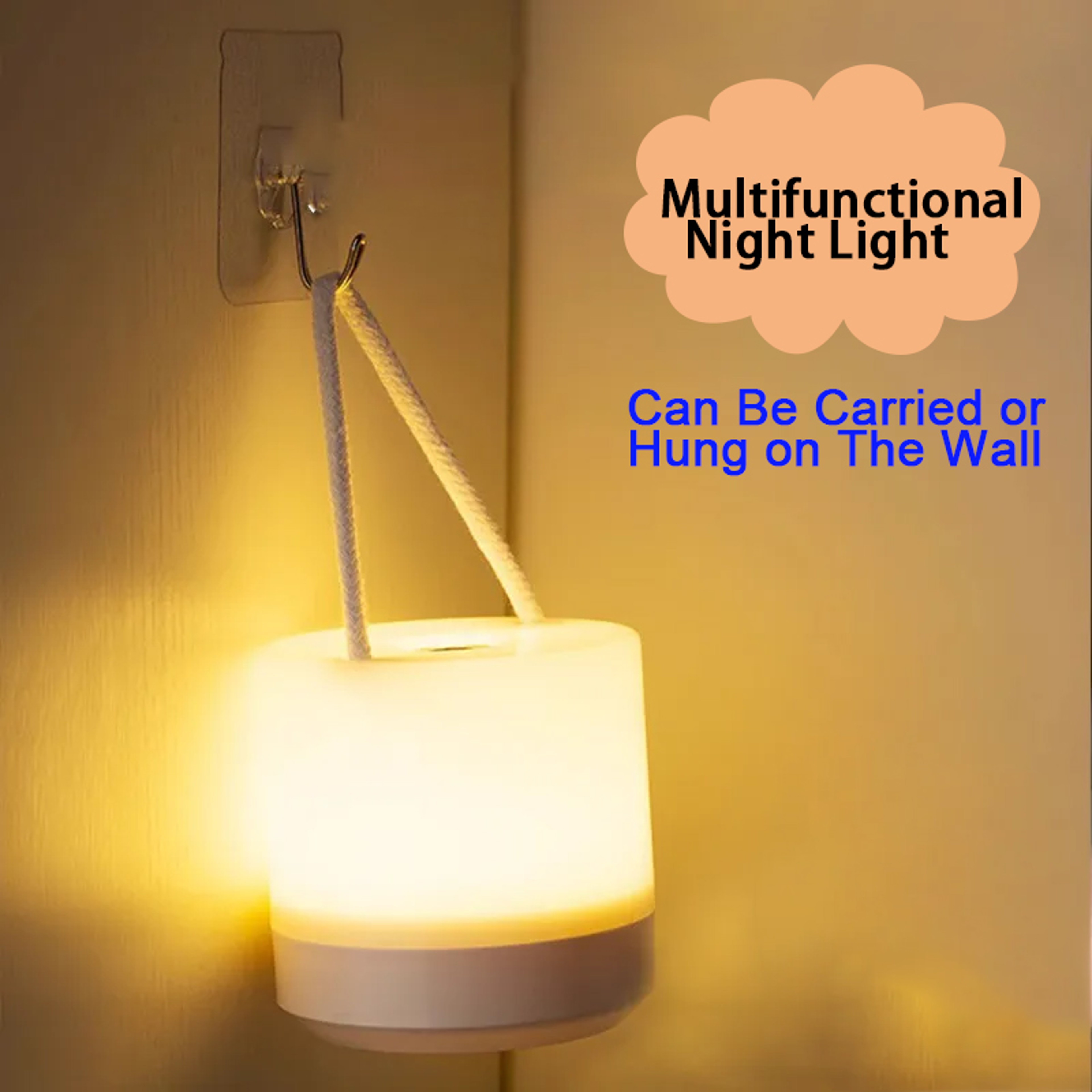 Rechargeable LED Table Lamp with three Color Dimming Touch Control – view 6