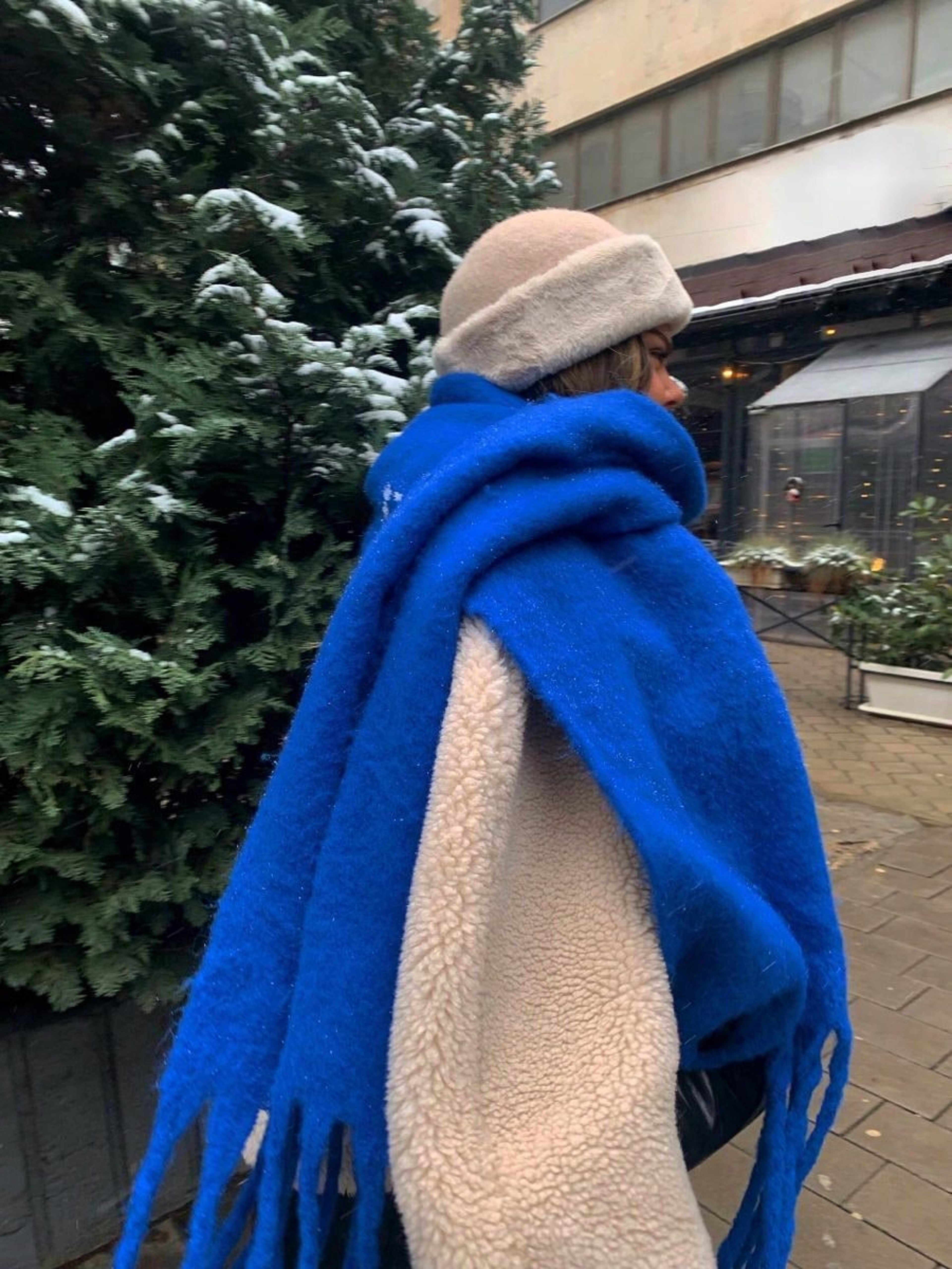 Womens Winter Polyester Scarf Shawl With Tassels 8