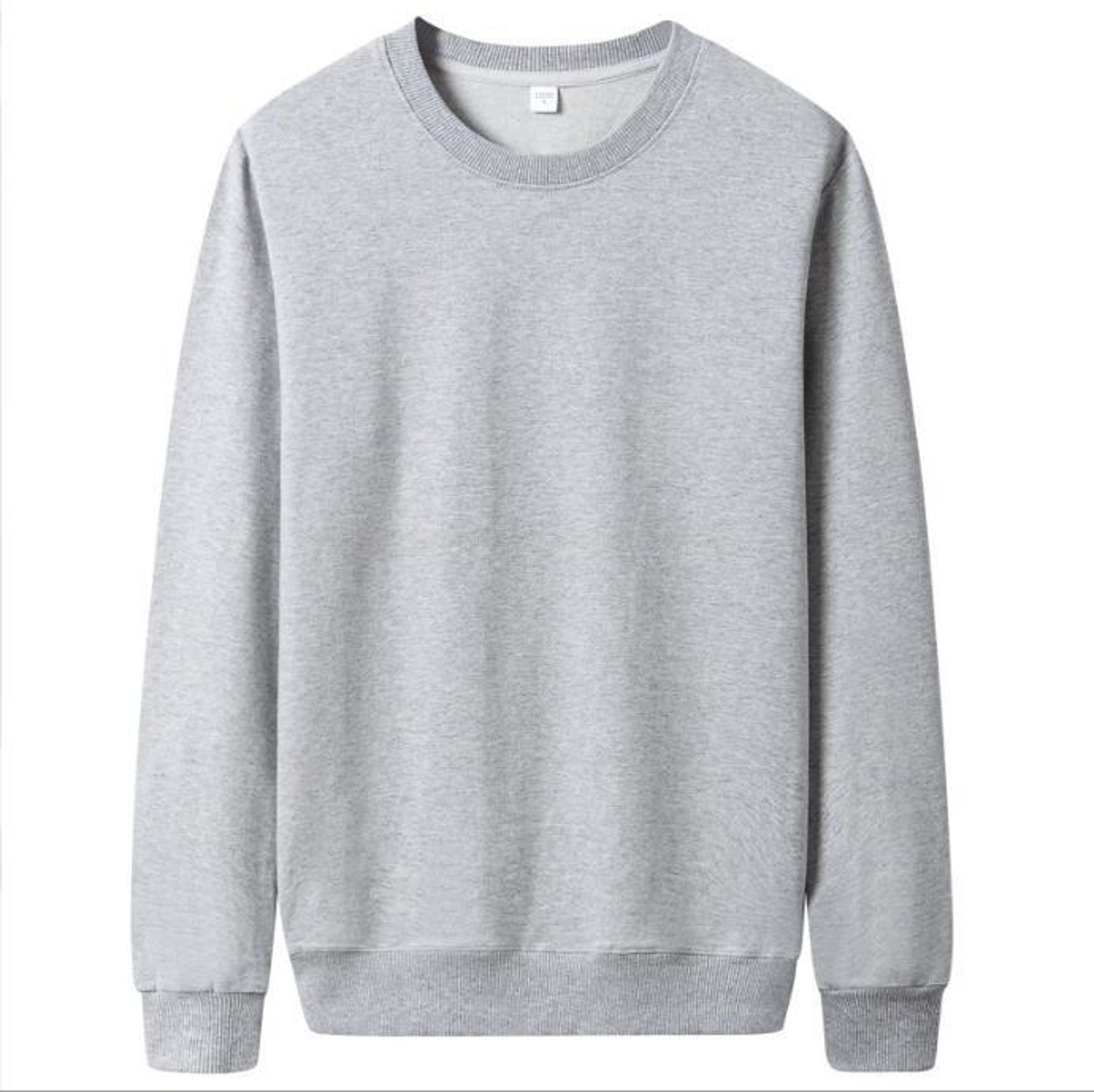Men Casual Fleece Pullover Sweatshirt Solid Color O Neck Long Sleeve Sweater – view 4